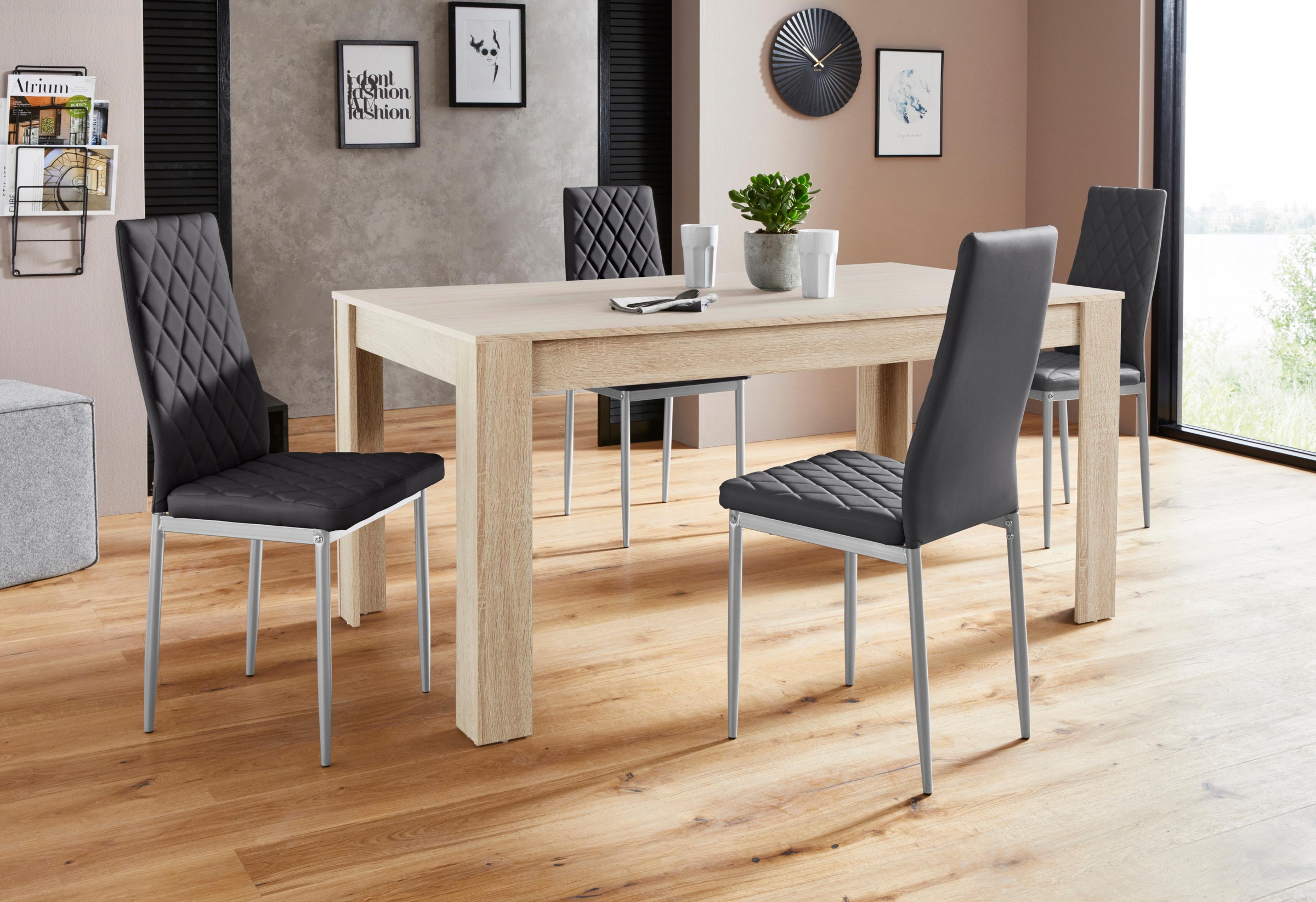 Image of GOODproduct Essgruppe "Lynn160/Brooke" Tisch mit 4 Stühlen