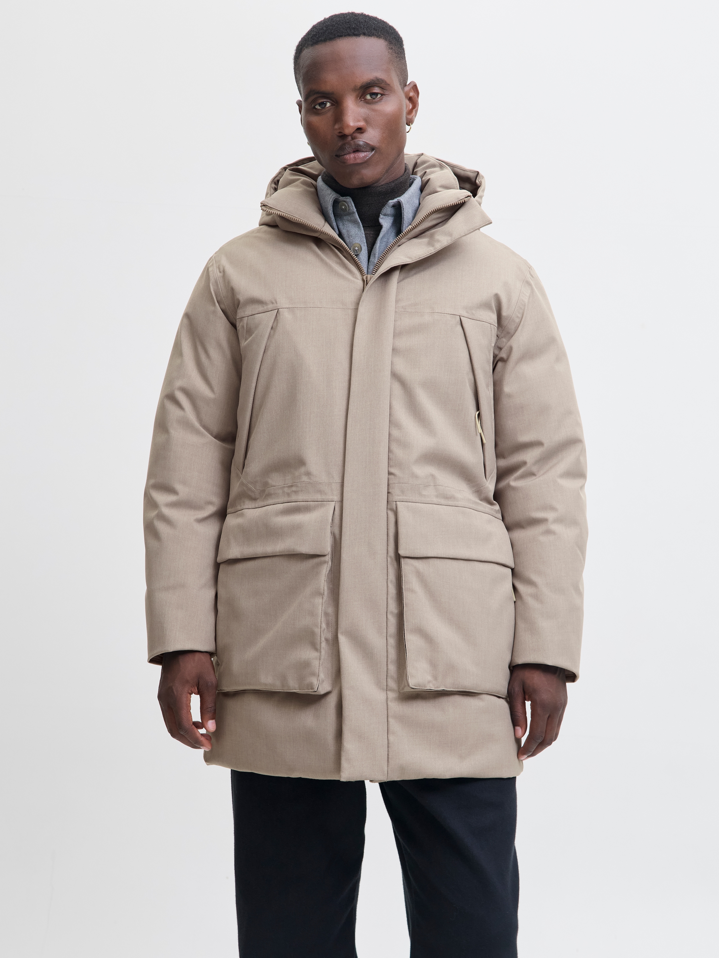 Image of Jack & Jones Parka "JPRCCMOON MELANGE PARKA LN" mit Kapuze