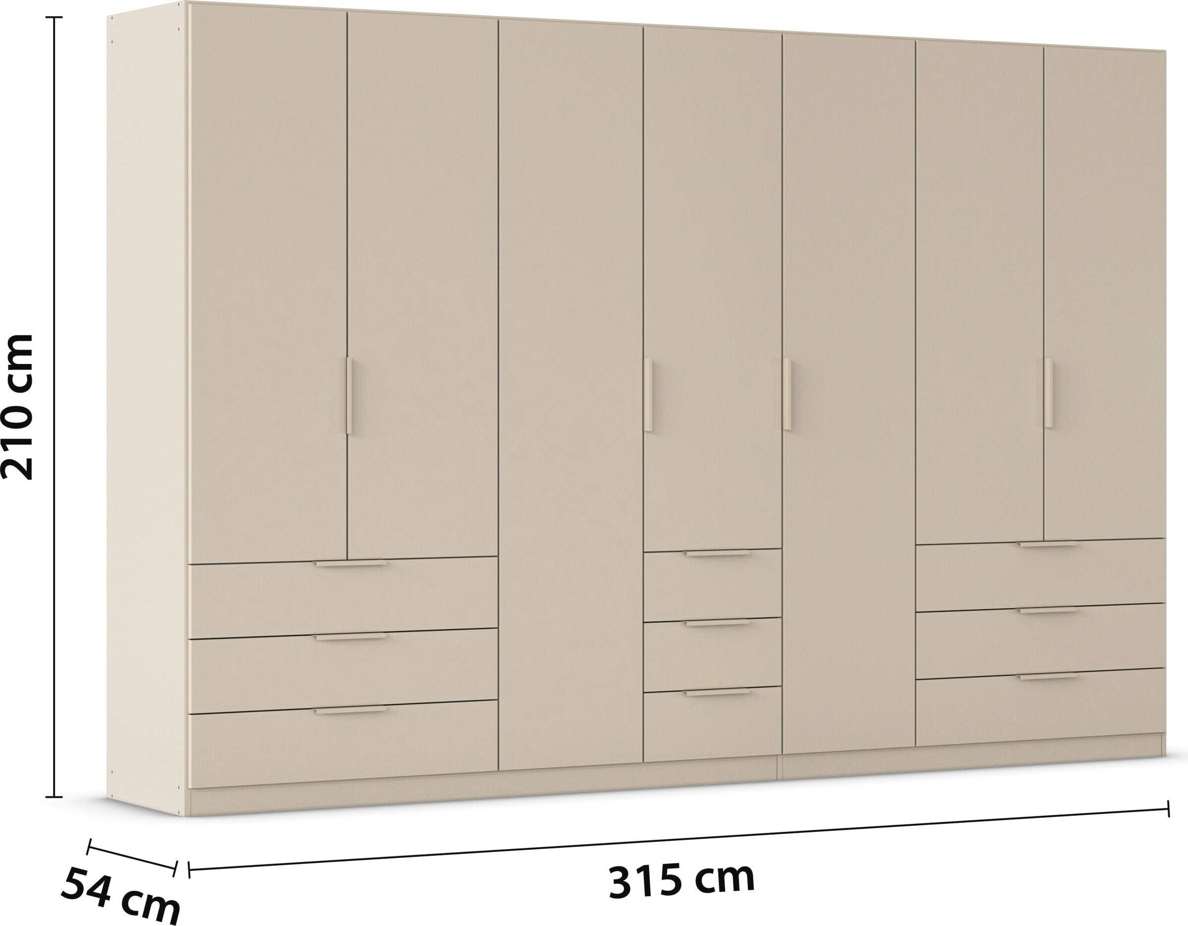 GOODproduct Kleiderschrank »Mehrzweckschrank Schrank Schlafzimmer Garderobe Mietswohnung XEELINA« Mehr Flexibilität durch variable Schubladenanordnung MADE IN GERMANY