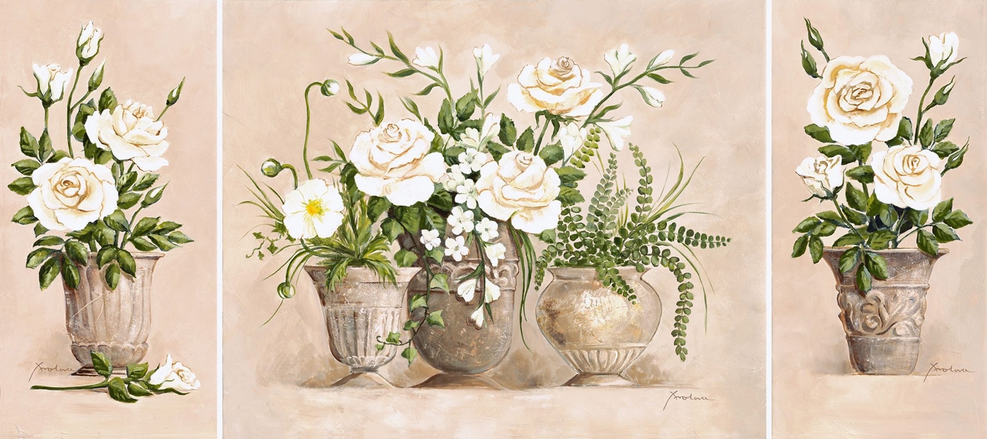 Image of Home affaire Kunstdruck »Rosen Bouquet«, (Set), 3er Set, 132/59 cm bei Ackermann Versand Schweiz