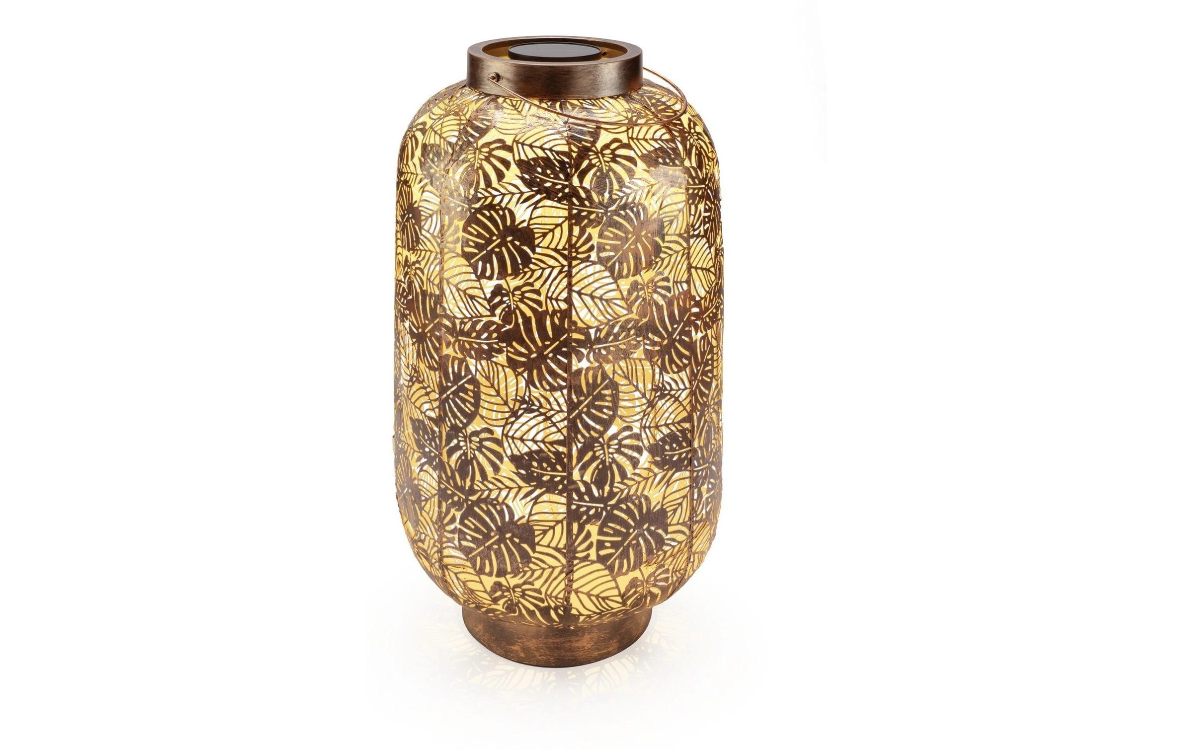 Image of STT Laterne "Antic Grand Jungle Bronze" Dekorative Solar-Laterne aus Metall für Drinnen und Draussen