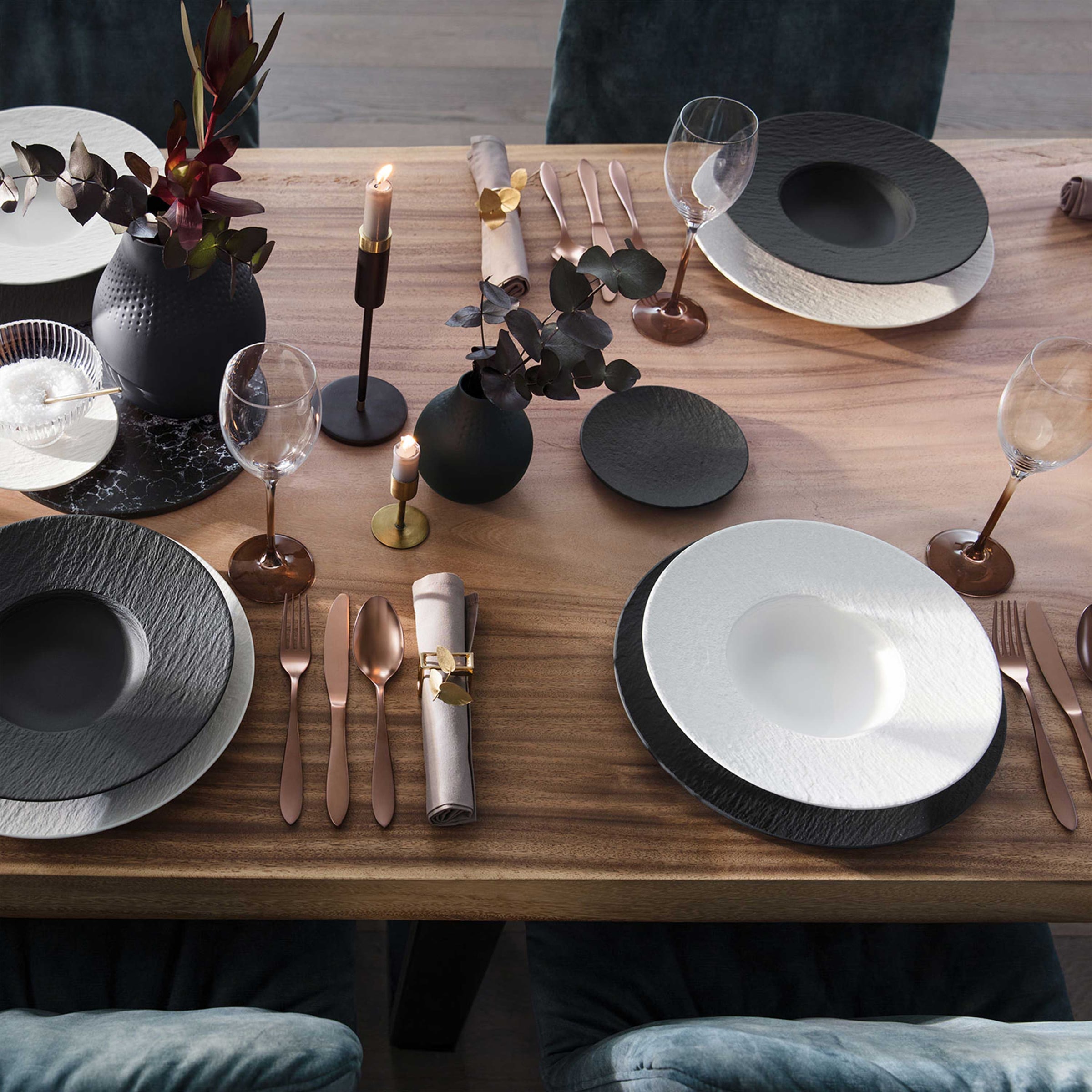 Villeroy & Boch Teller-Set »Manufacture Rock Tellerset« Premium Porzellan