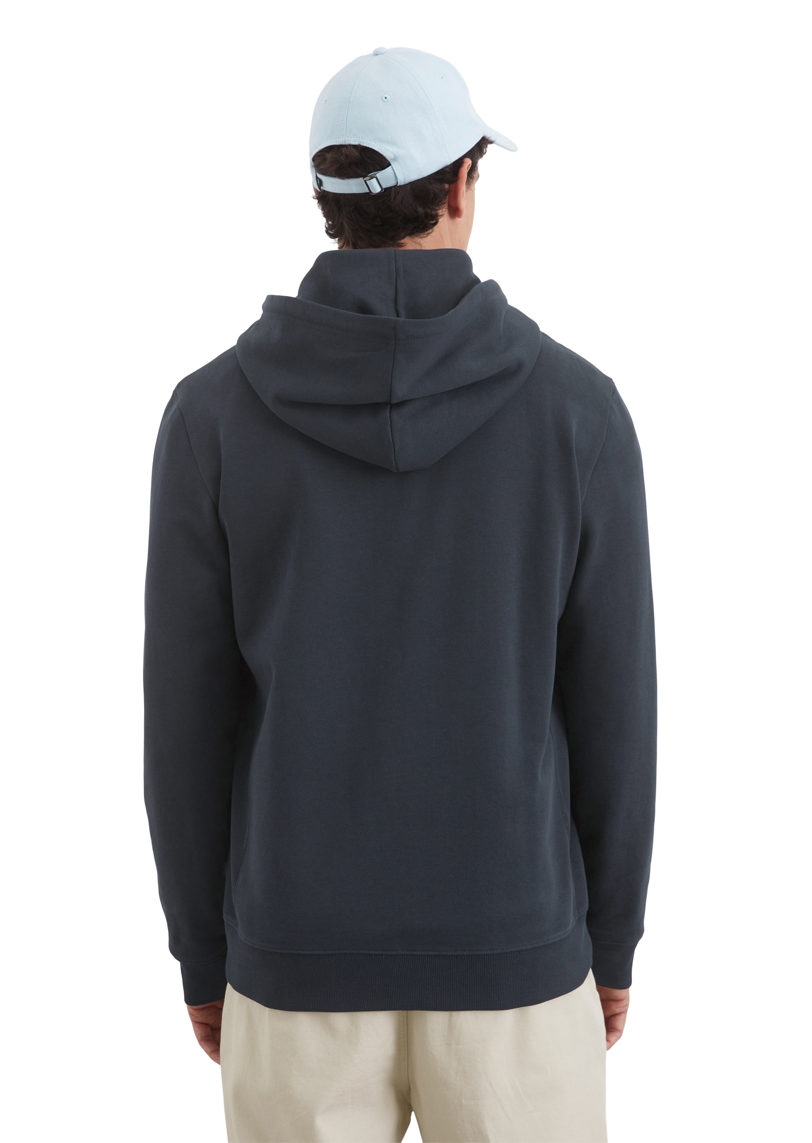 Marc O'Polo Kapuzensweatjacke, mit elastischen Rippeinsätzen seitlich