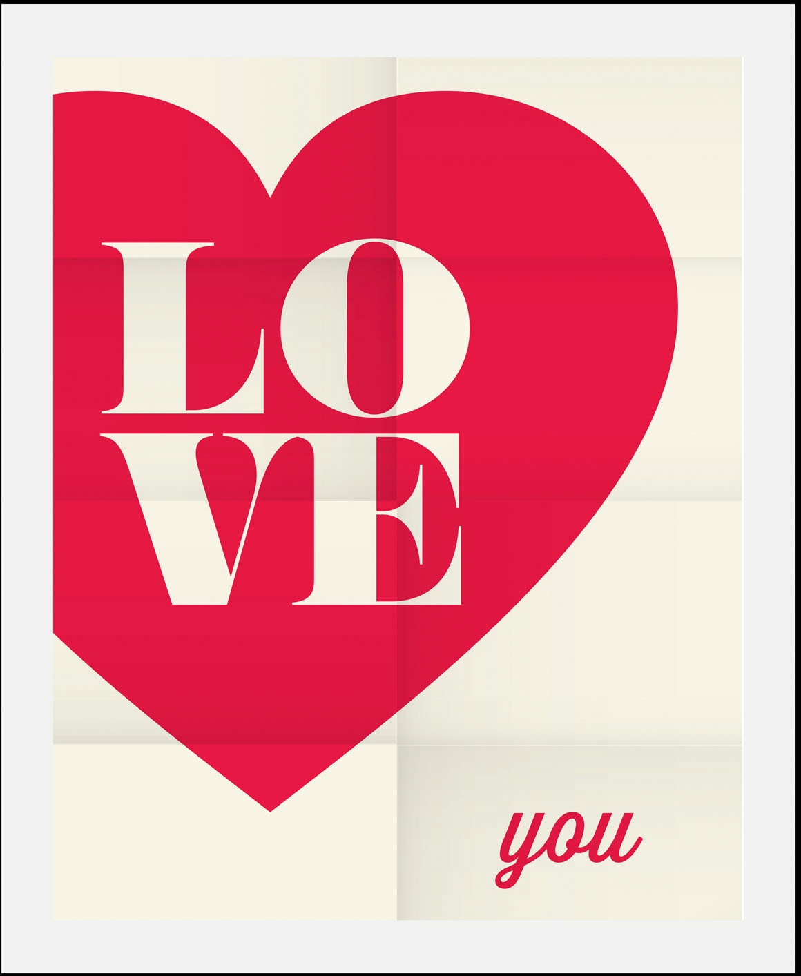 queence Bild »Love you« Herz | Herzbilder | Liebessprüche | Schriftzug 1 Stk. tlg. gerahmt