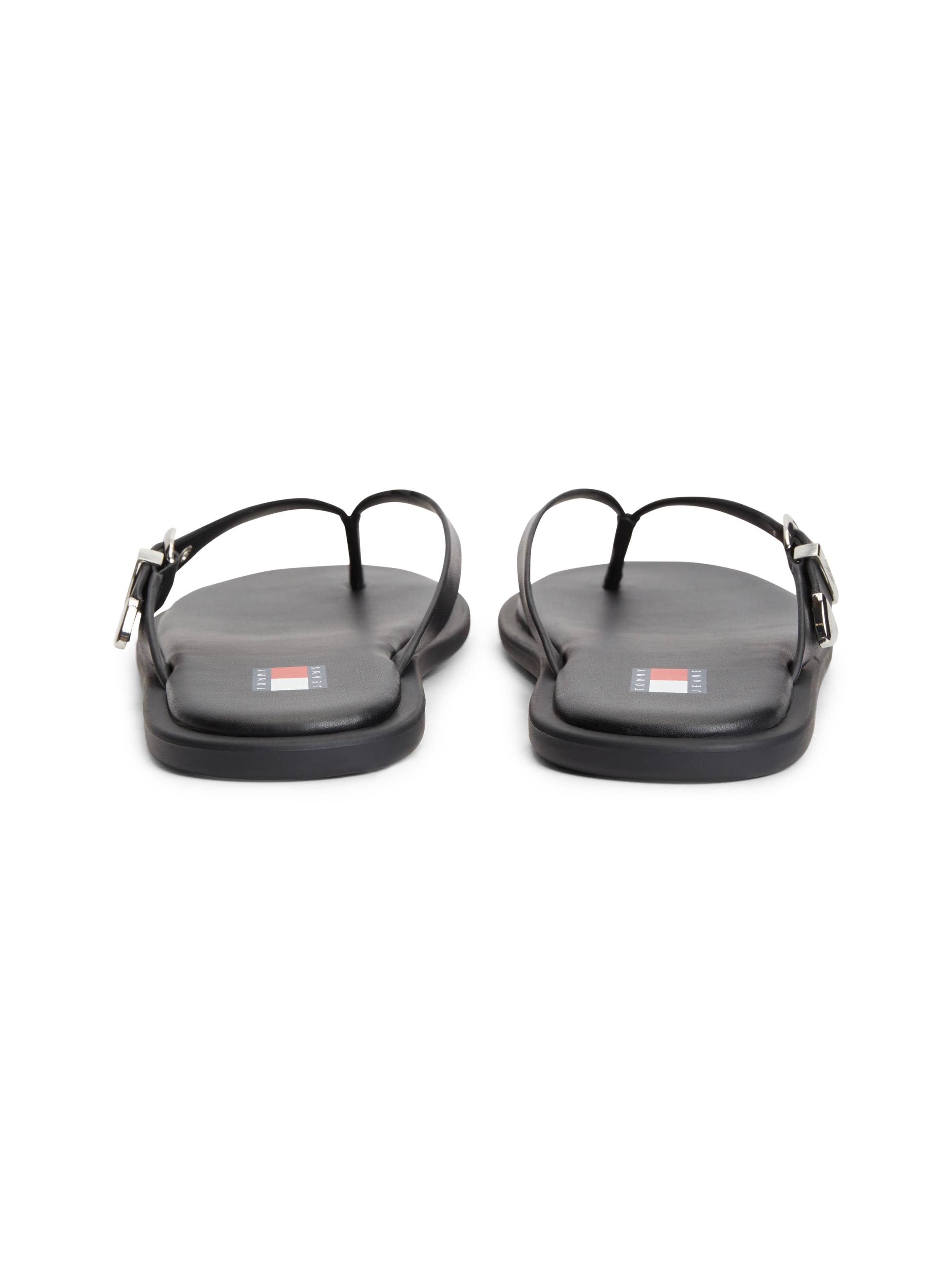 Tommy Jeans Séparateur d'orteils »TJW FLAT LEATHER SANDALS«  Dianette, chaussure de plage, chaussure à enfiler avec boucle réglable