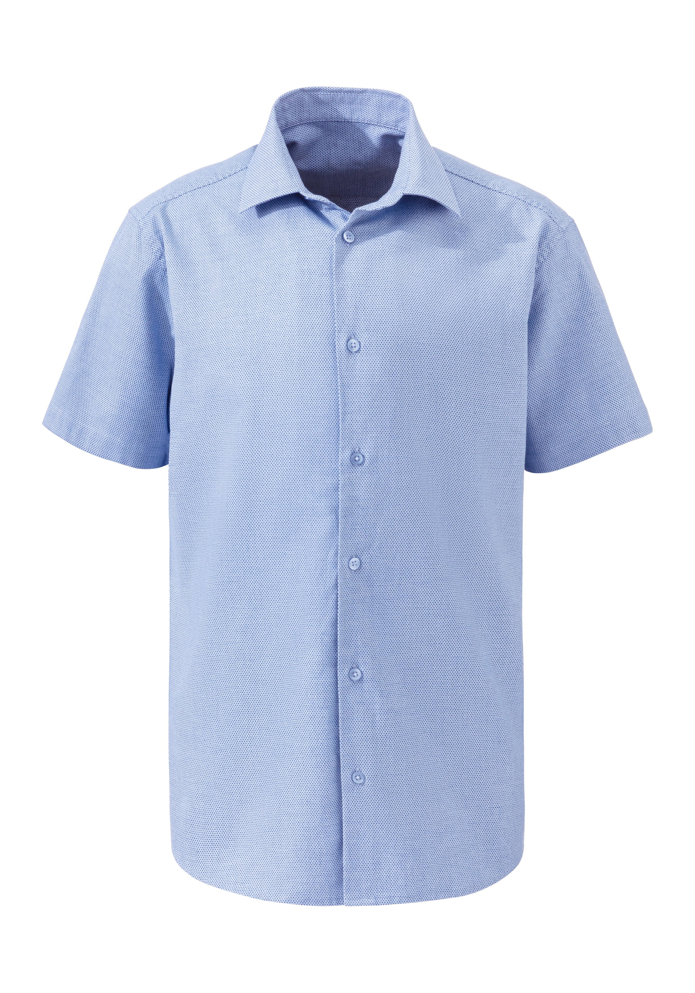 H.I.S Chemise à manches courtes »Regular-fit« chemise jacquard élastique à manches courtes, facile d'entretien en mélange de coton