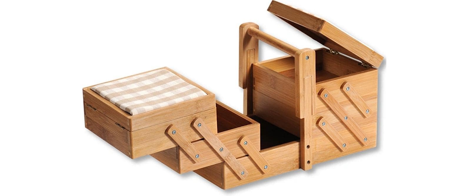 KESPER® Nähkästchen »mit 6 Fächern und 2 Nadelkissen« FSC®-zertifizierter Bambus
