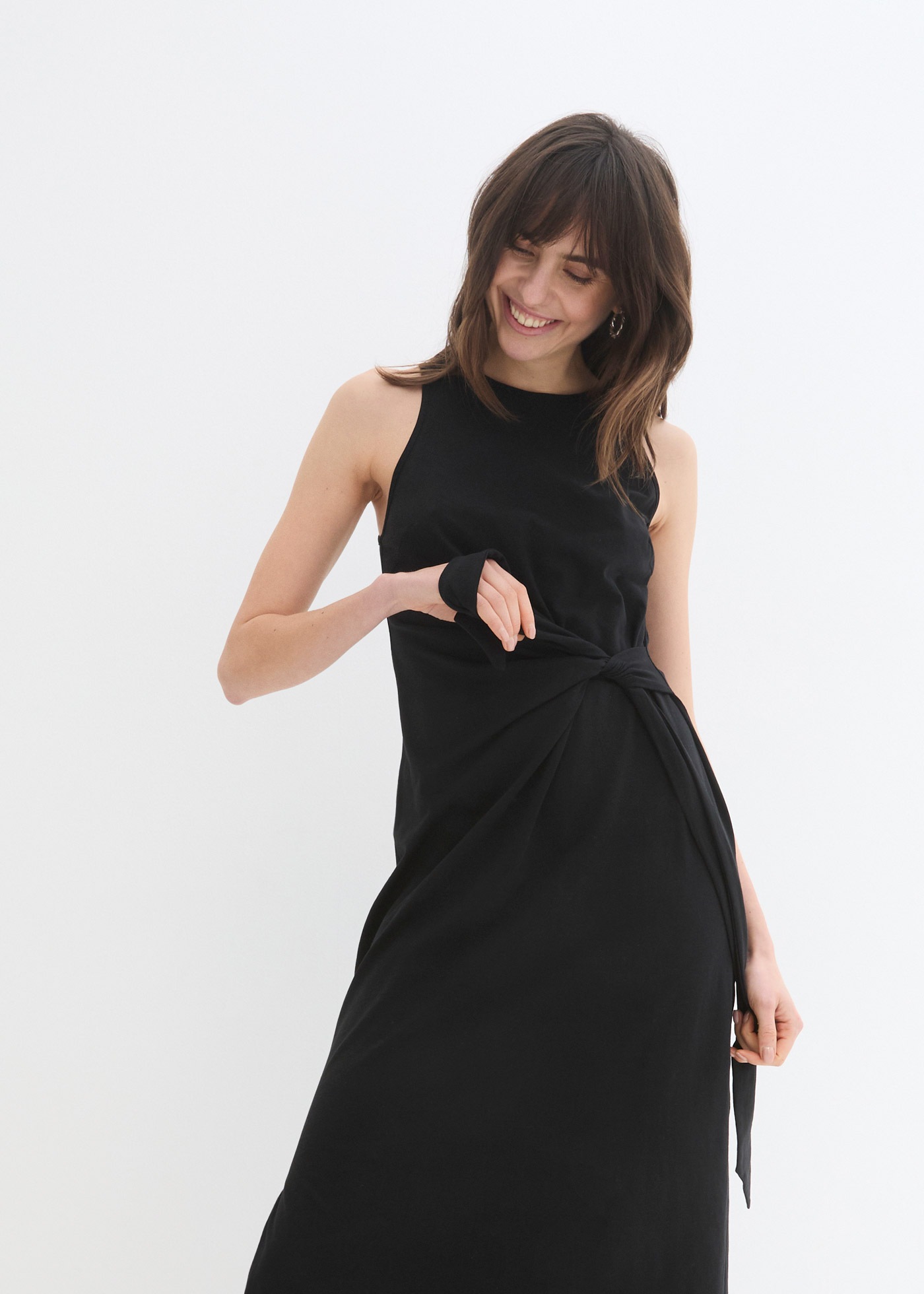 Image of bonprix Maxikleid für verschiedene Anlässe im Alltag, aus reiner Baumwolle, ärmellos