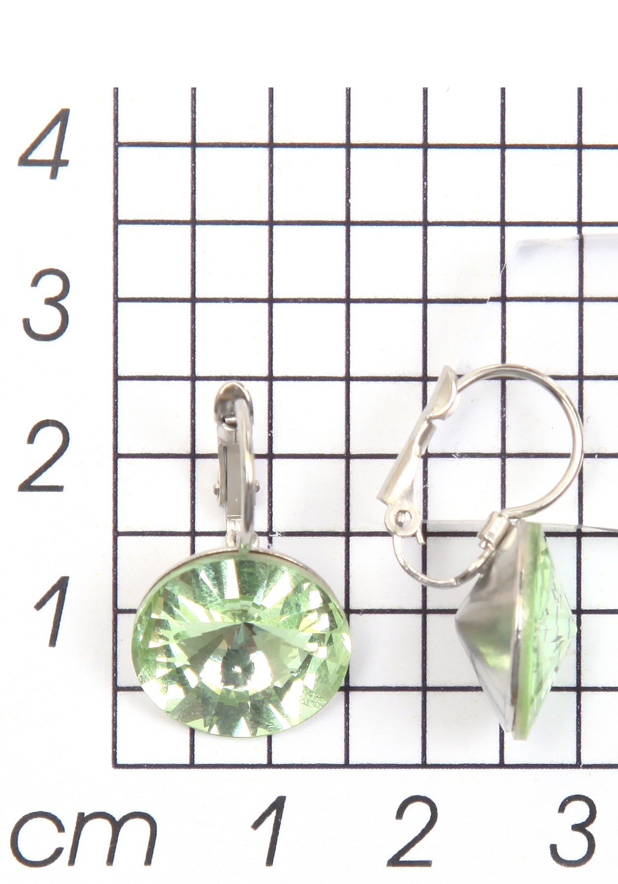 Firetti Paar Ohrhänger "leuchtend, bunt, rund" Made in Germany - mit Glasstein