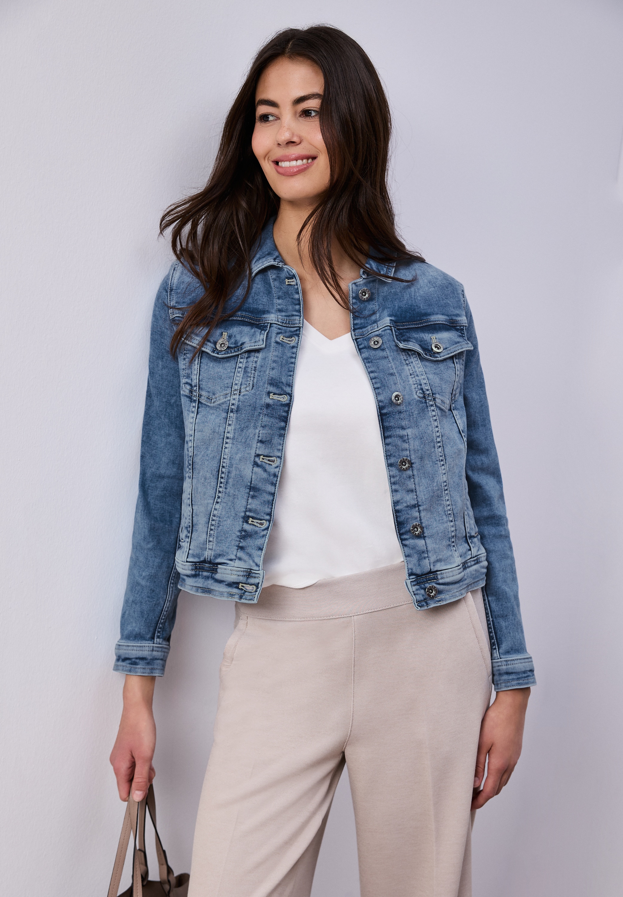 Image of STREET ONE Jeansjacke mit Brust Taschen