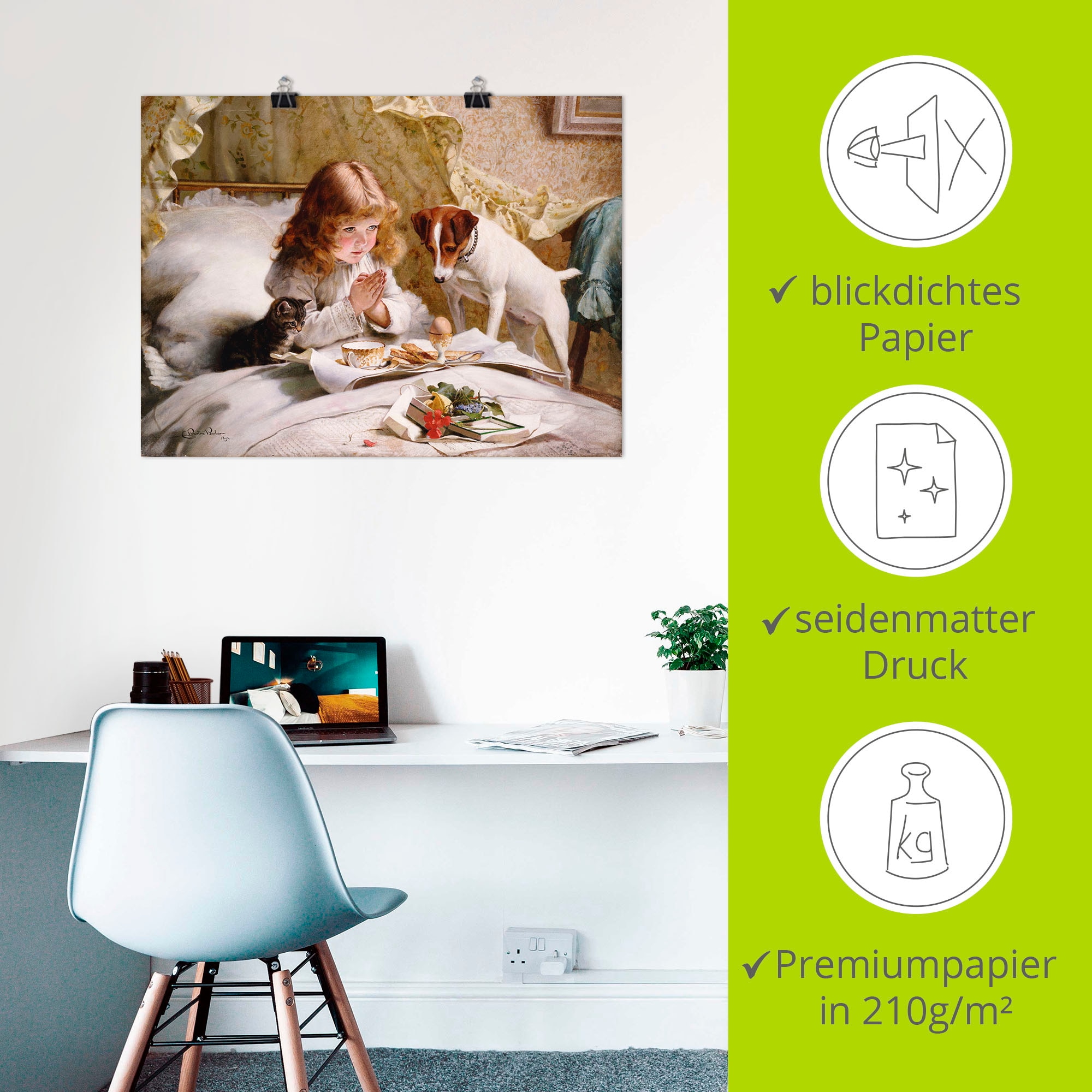 Artland Wandbild »Das Gebet. 1894« Kind 1 Stk. tlg. als Leinwandbild, Poster in verschied. Grössen