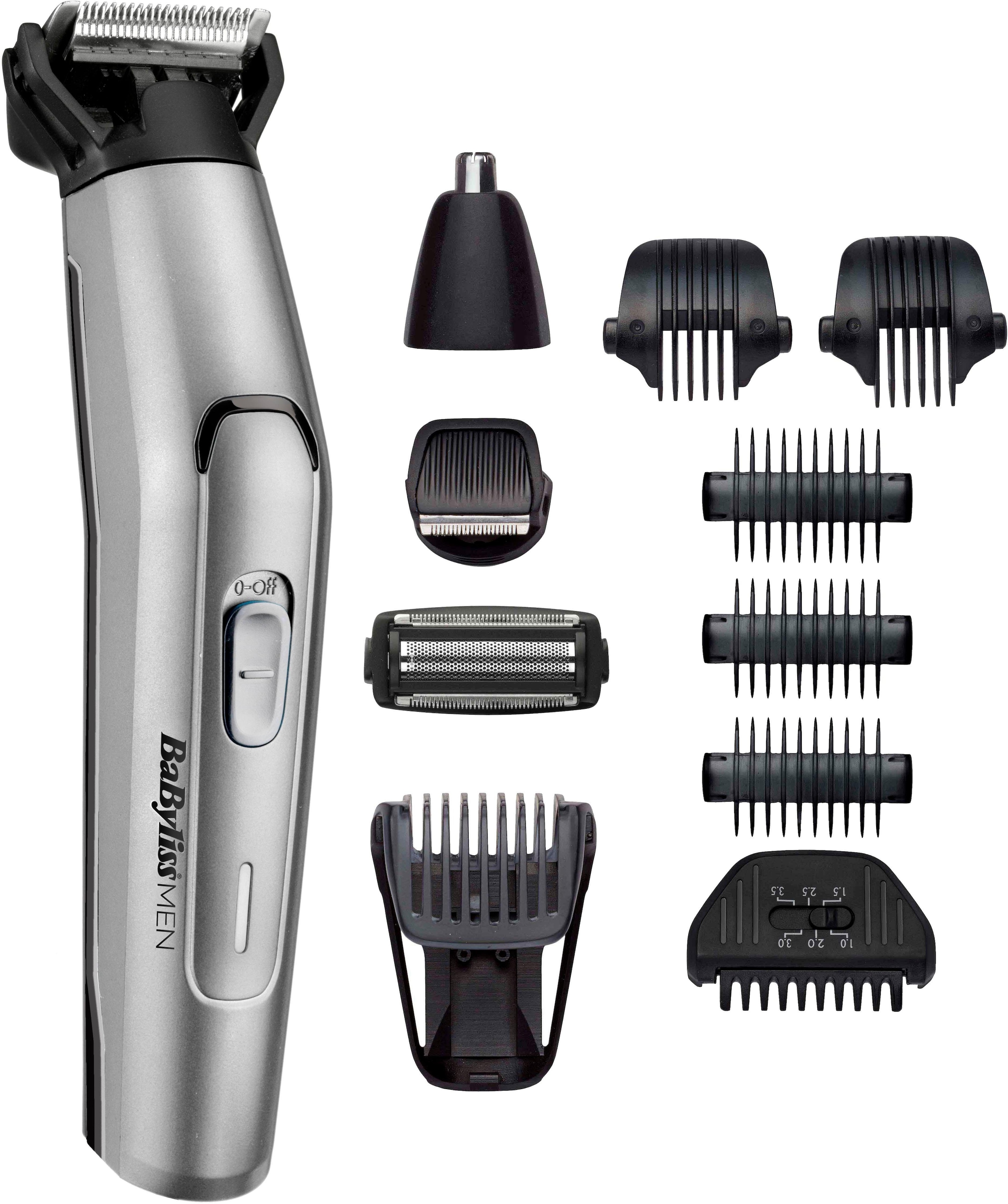 BaByliss Multifunktionstrimmer »MT861E MEN«, 11 Aufsätze, 11-in-1 Titanium Multigrooming Set für Gesicht & Körper