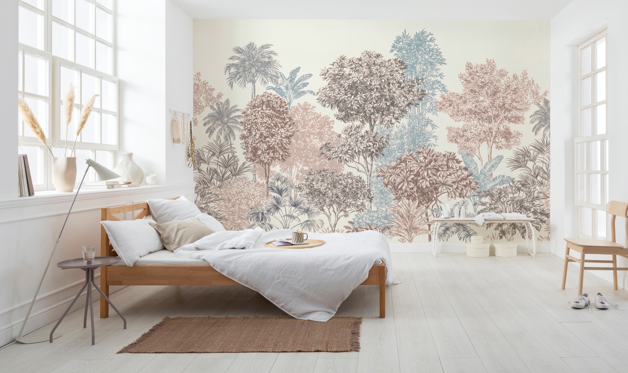 Komar Vliestapete "Digitaldruck Vlies - Painted Trees - Größe 400 x 280 cm" bedruckt glatt Wohnzimmer, Schlafzimmer