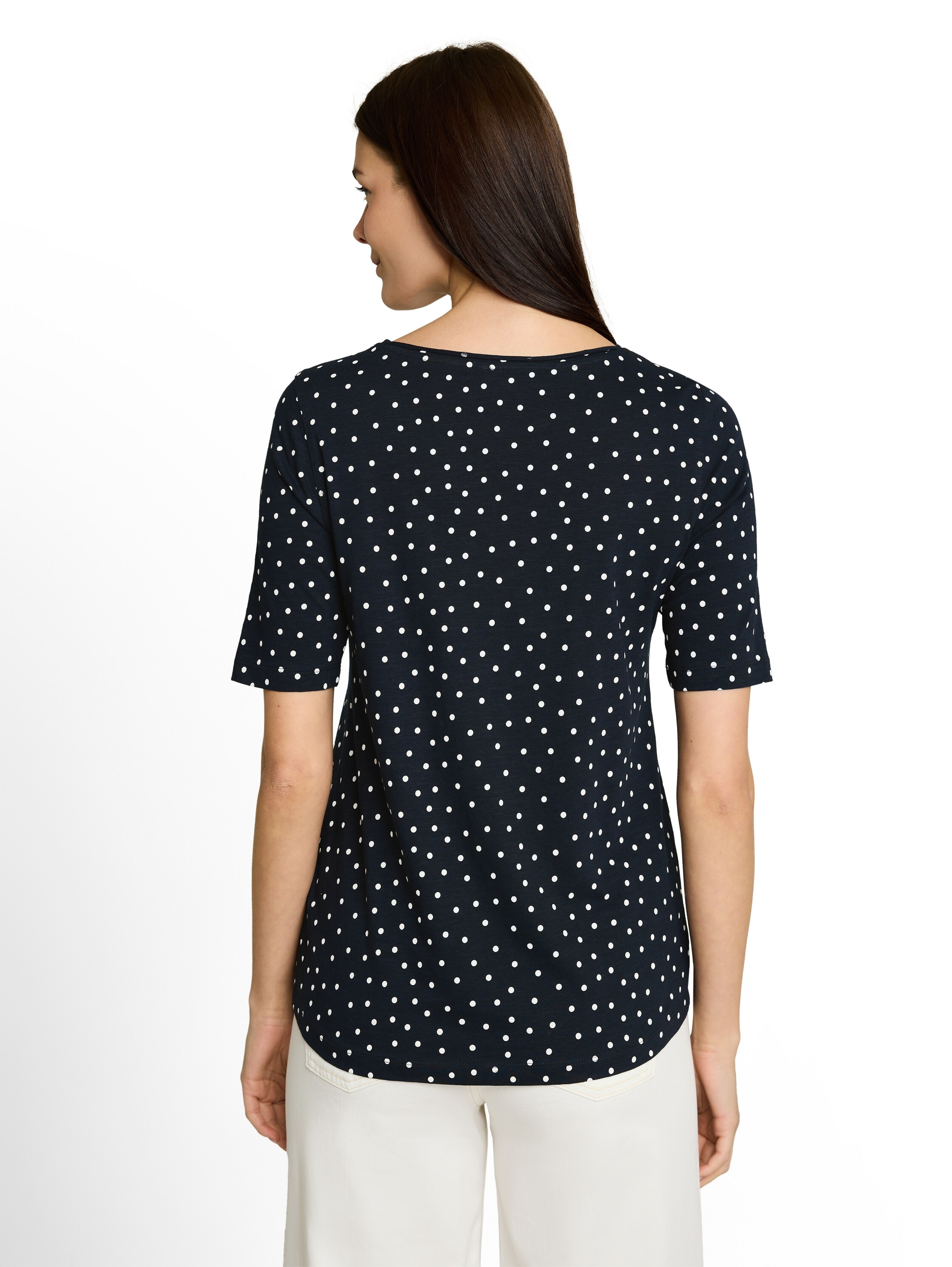 TOM TAILOR Shirt à col rond t-shirt d'été à pois