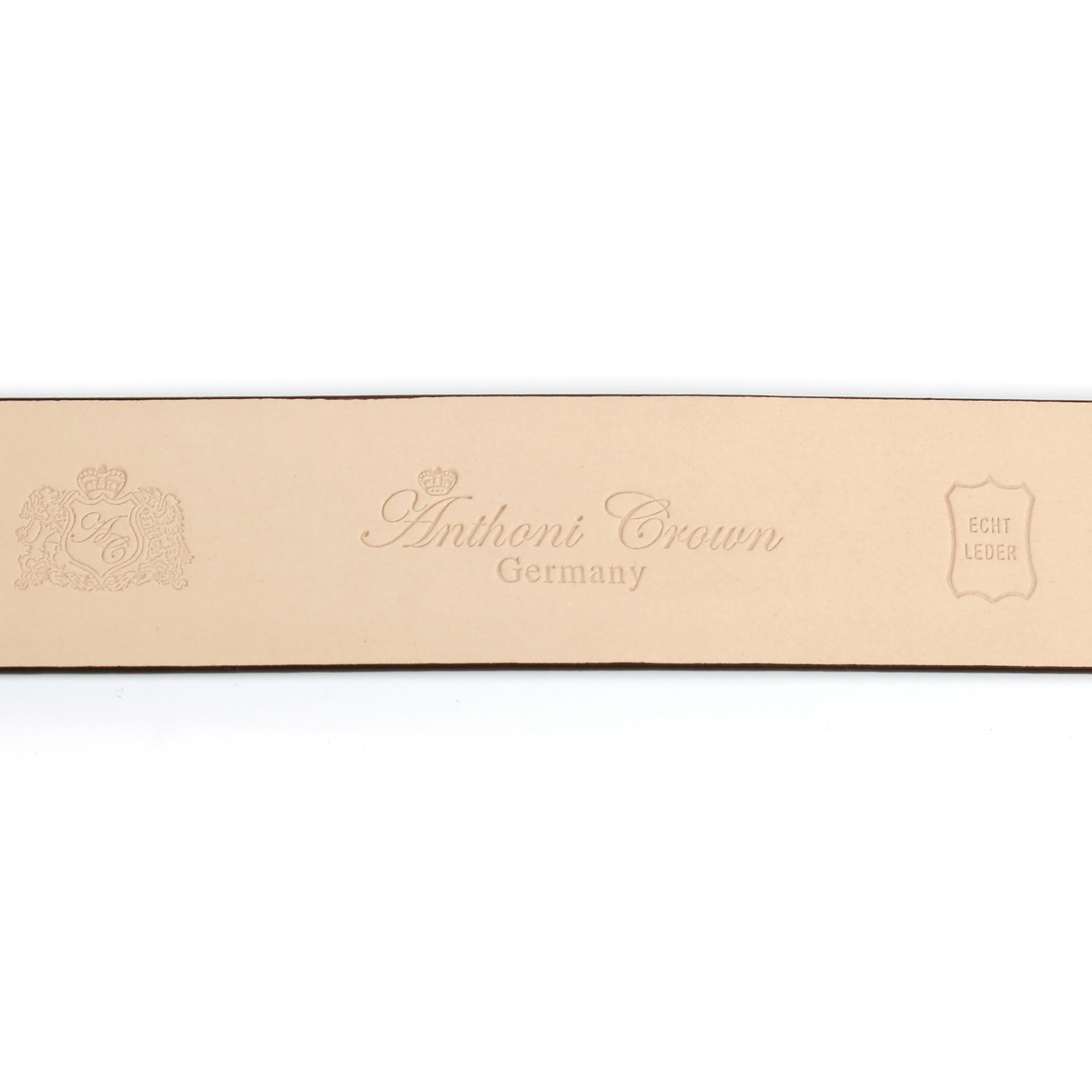 Anthoni Crown Ledergürtel, Schliesse goldfarben mit Anthoni Crown Logo