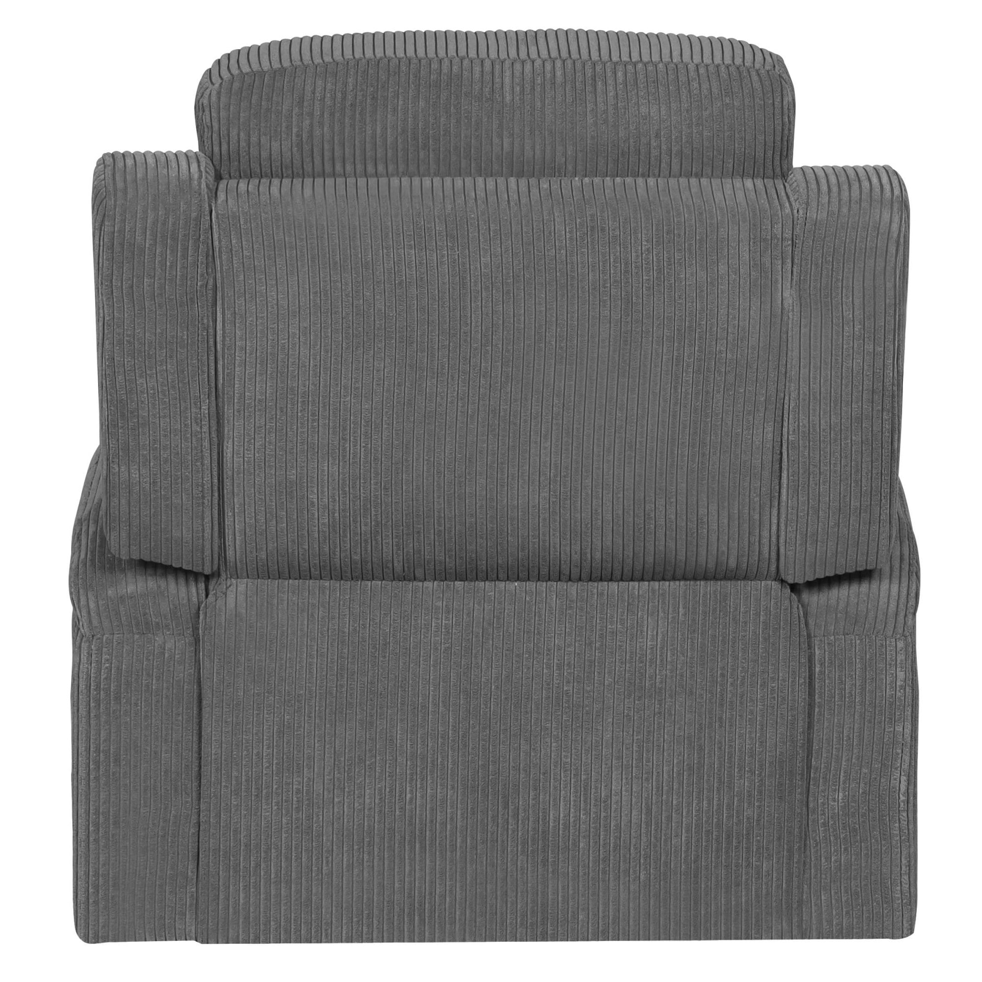 GOODproduct Fauteuil de relaxation »NAPORI Cord, Kinosessel, Multimedia-Sessel« Fauteuil TV avec fonction relaxation manuelle et électrique et porte-boisson