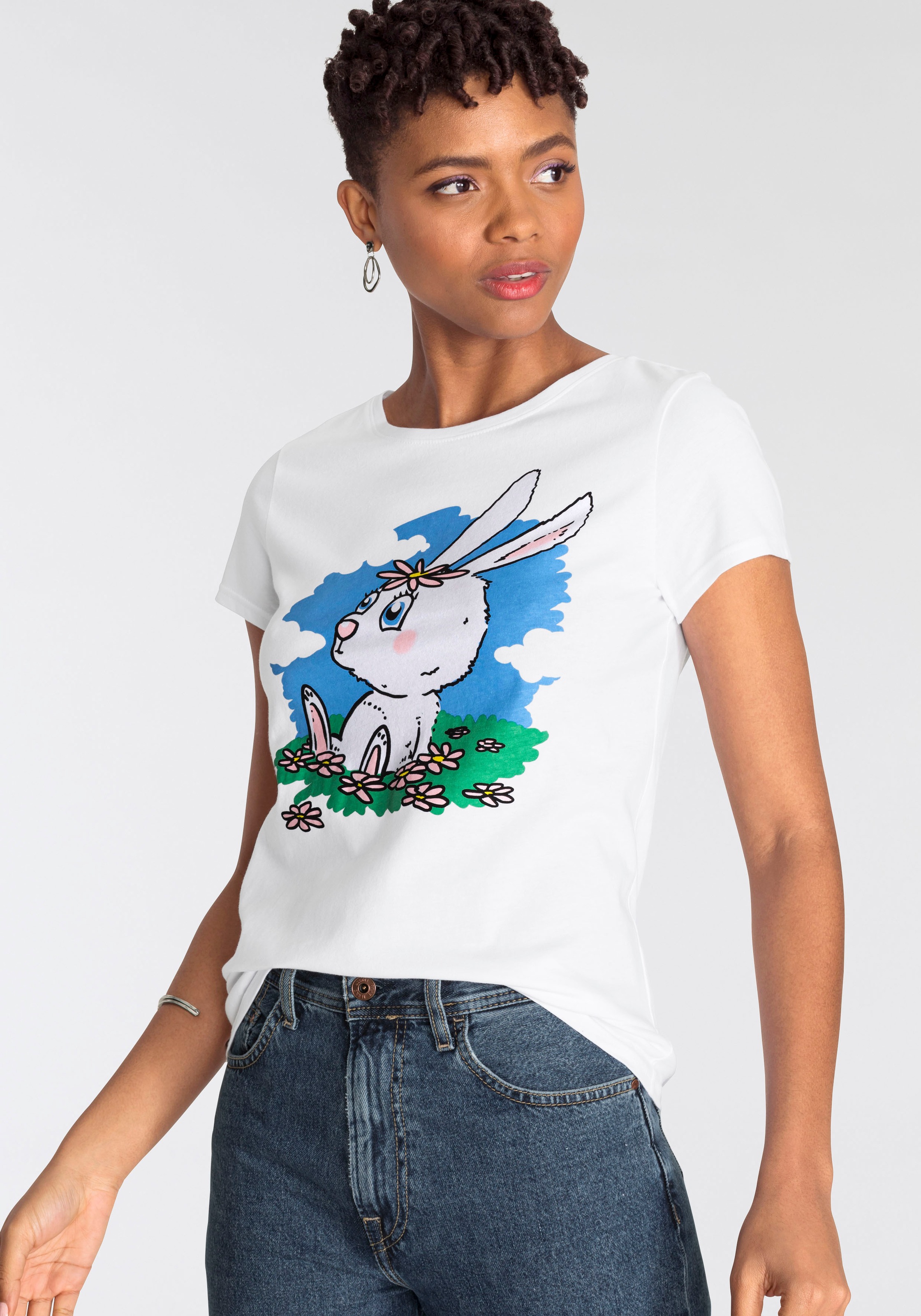 Image of AJC T-Shirt, mit süssem Häschen-Druck bei Ackermann Versand Schweiz