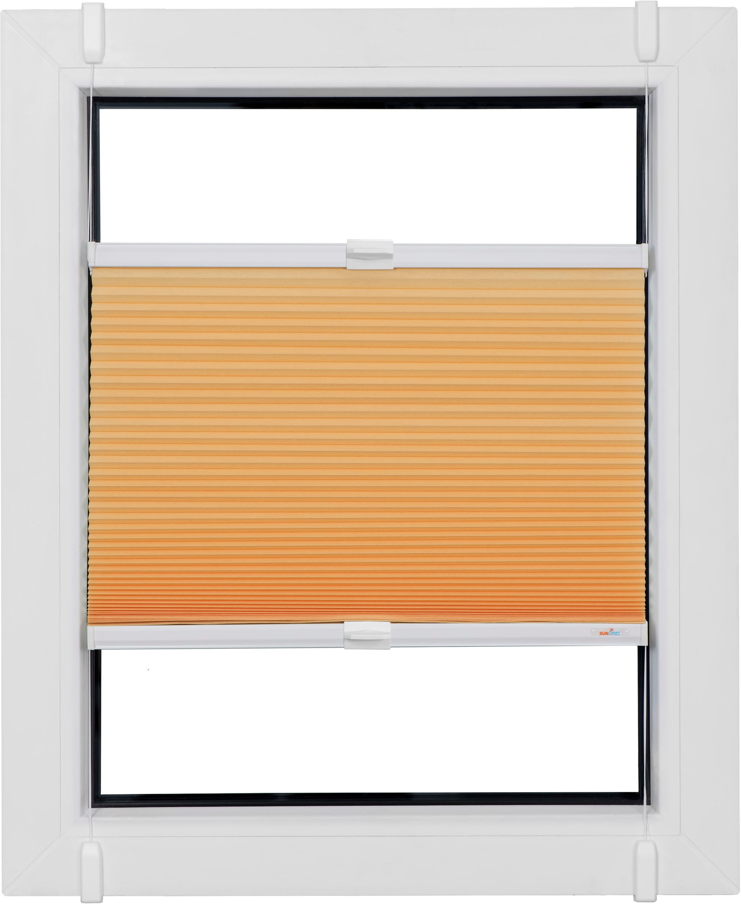 sunlines Wabenplissee »One Size Style Honeycomb TL«, blickdicht, ohne Bohren, verspannt, Zubehörfarbe weiss, zum Klemmen