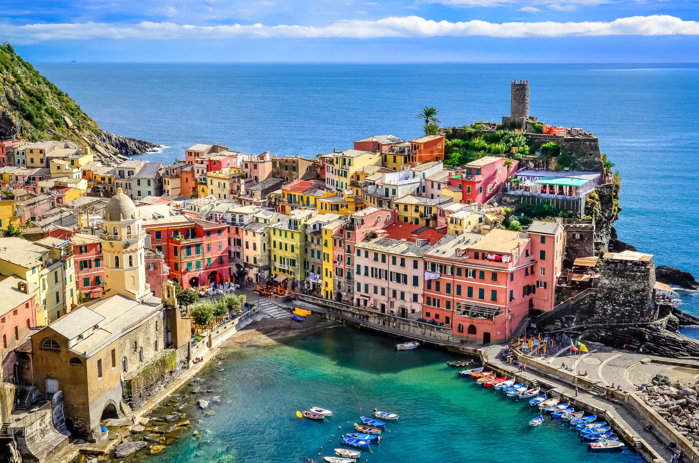 Image of Papermoon Fototapete "Colorful Village Vernazza, Cinque Terre" glatt