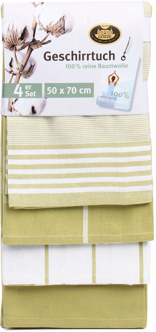 Gözze Chiffon à vaisselle »Geschirrtücher, Des. 60057« kariert, gestreift und unifarben