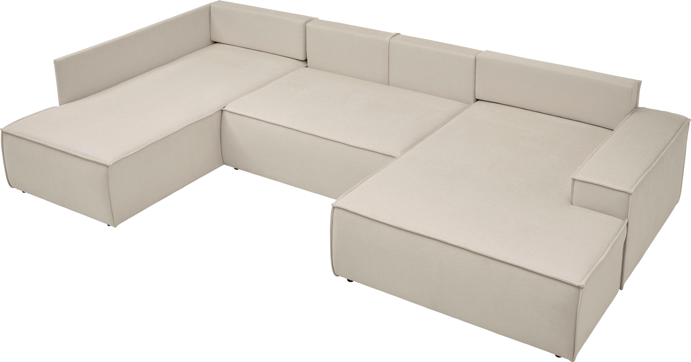 GOODproduct Paysage de salon »FINNLEY U-Form XXL 329 cm - OTTO. Verlässliche Qualität.« Schlafsofa, Bettkasten, in Bouclé, Struktur fein und Mega Cord