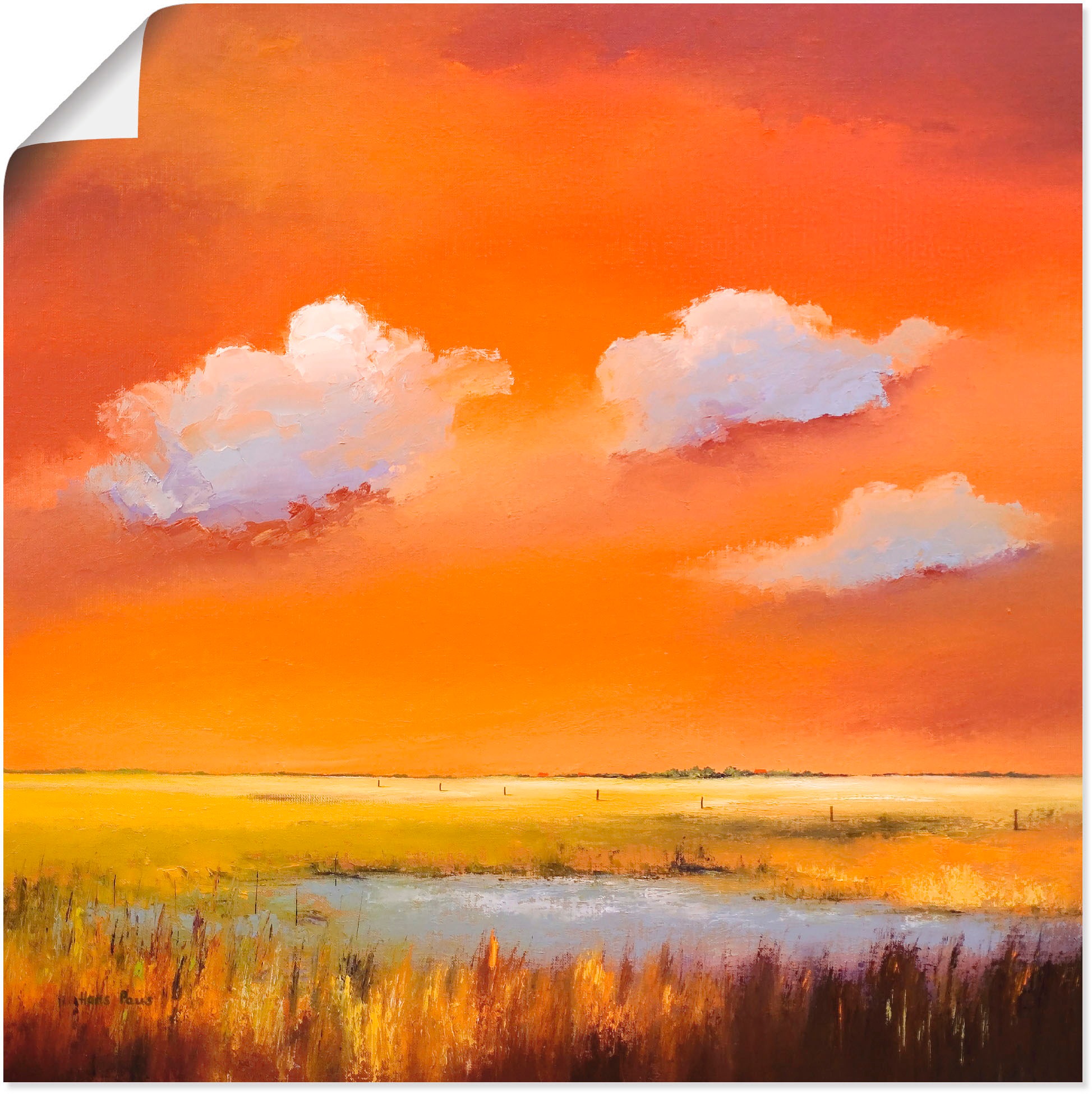 Image of Artland Wandbild »Abend I«, Himmel, (1 St.), in vielen Grössen & Produktarten -Leinwandbild, Poster, Wandaufkleber / Wandtattoo auch für Badezimmer geeignet bei Ackermann Versand Schweiz