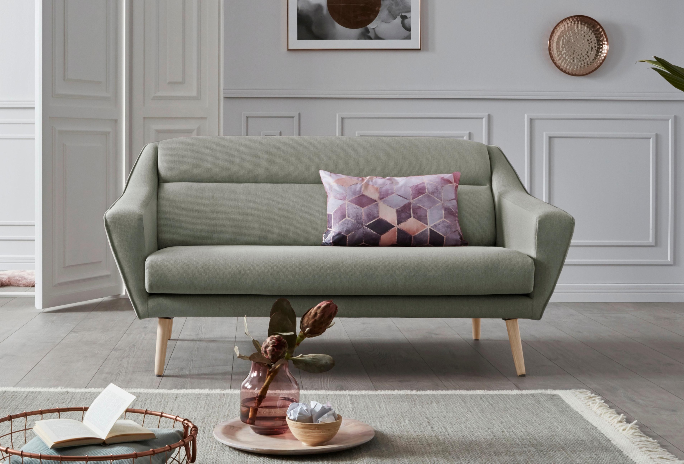 GOODproduct 2-places »Bille« mit Naht im Rückenkissen und Eiche-Beinen, Design by Morten Georgsen