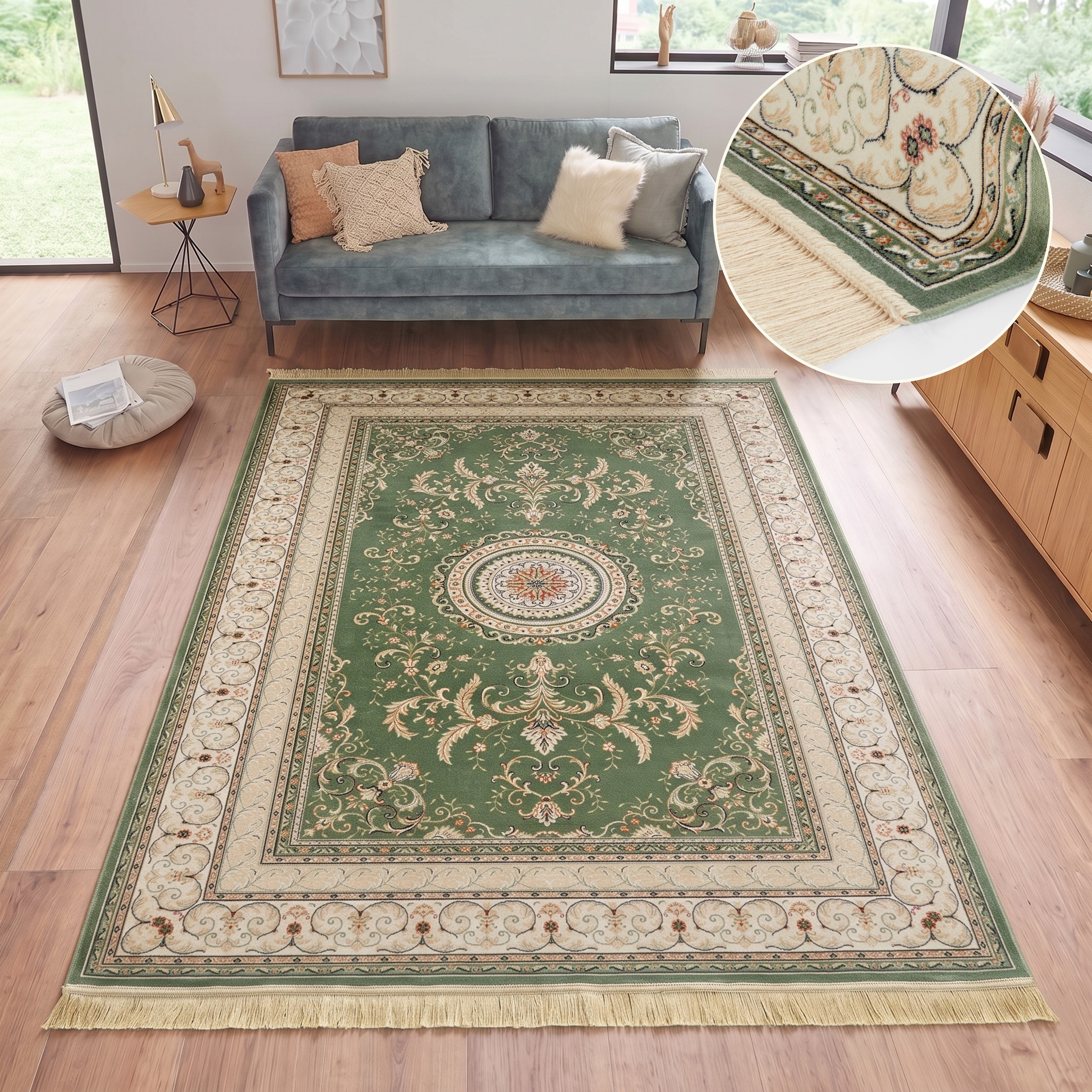 Image of HANSE Home Teppich "Antik Negar" rechteckig 5 mm Höhe Orientalisch mit Fransen, Orient, Wohnzimmer, Schlafzimmer, Esszimmer