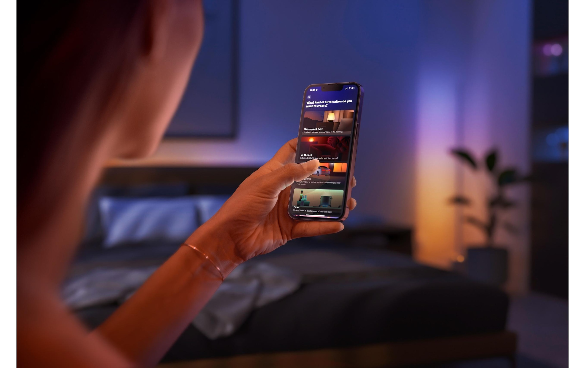 Philips Hue Lampadaire à LED »Gradient Signe inkl. DimmSwitch«