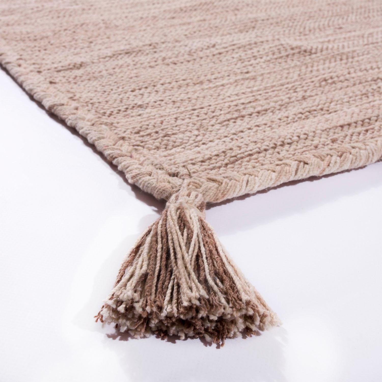 Paco Home Teppich »Kilim 210«, rechteckig, Handgwebt, Flachgewebe, reine Baumwolle, handgewebt, Uni Farben