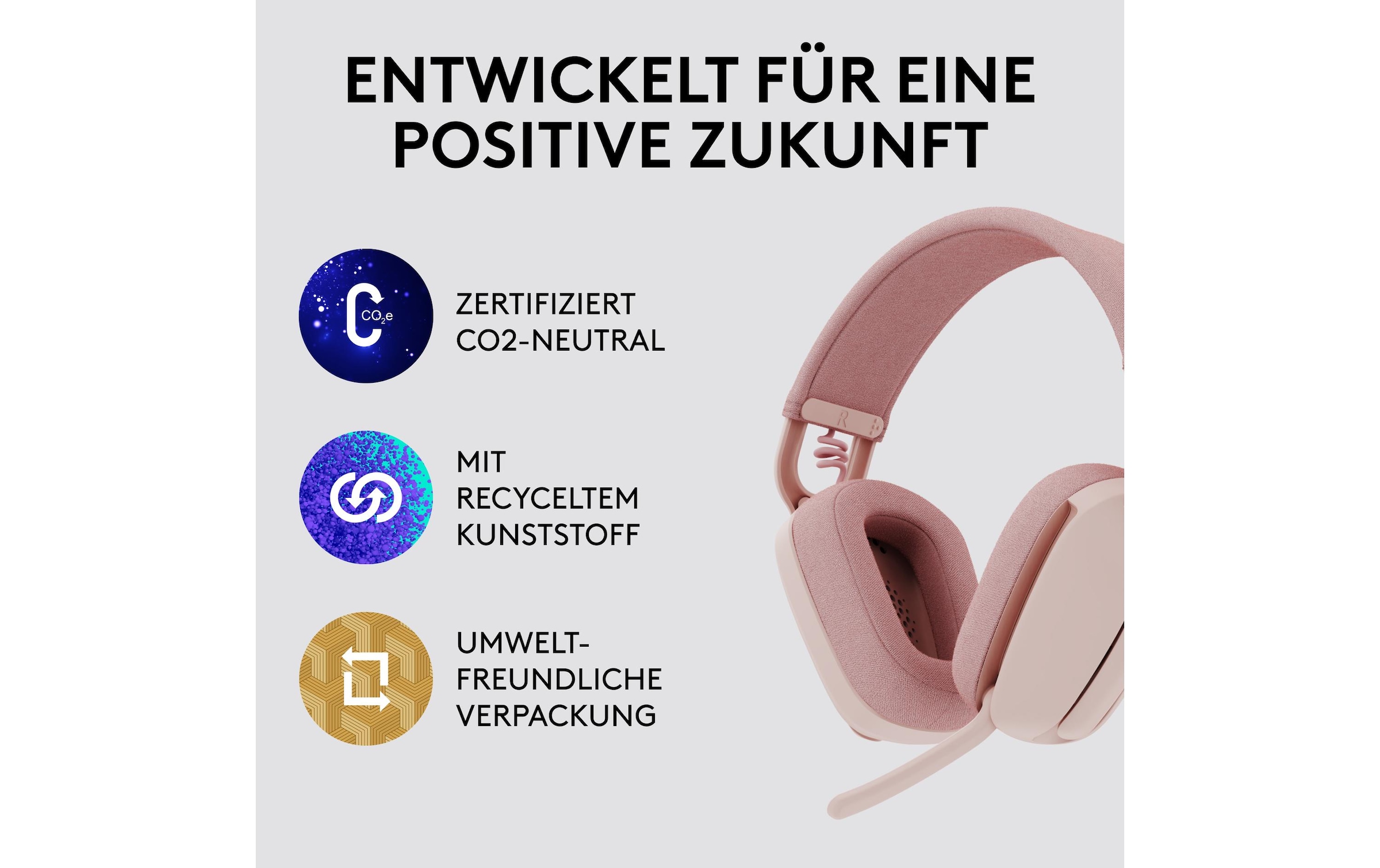 Logitech Headset »Headset Zone Vibe 100 rose«