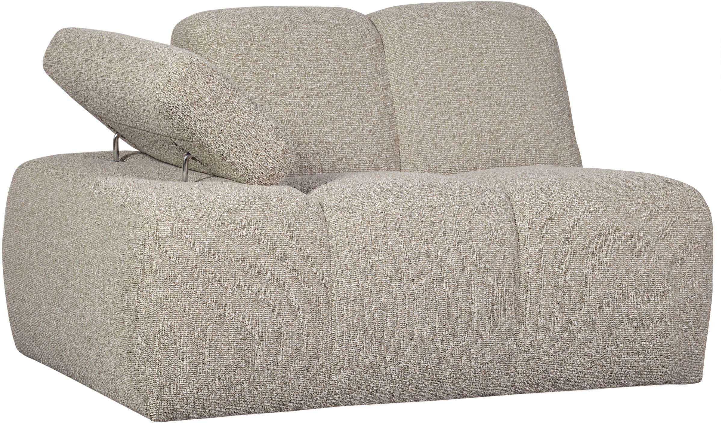 WOOOD Sofaelement »Mojo Bouclé-Bezug mit verstellbarer Armlehne B 124 x D 97 x H 74 cm« Maximale Verschleissfestigkeit, Tragkraft 120 kg, montiert geliefert