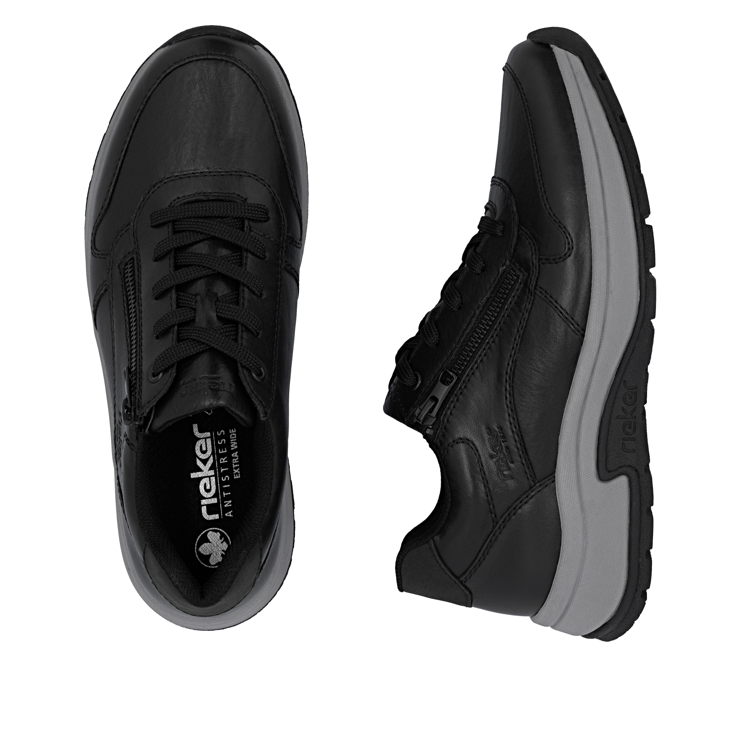 Rieker Sneaker  Schnürschuh, Halbschuh, Freizeitschuh mit gepolstertem Schaftrand