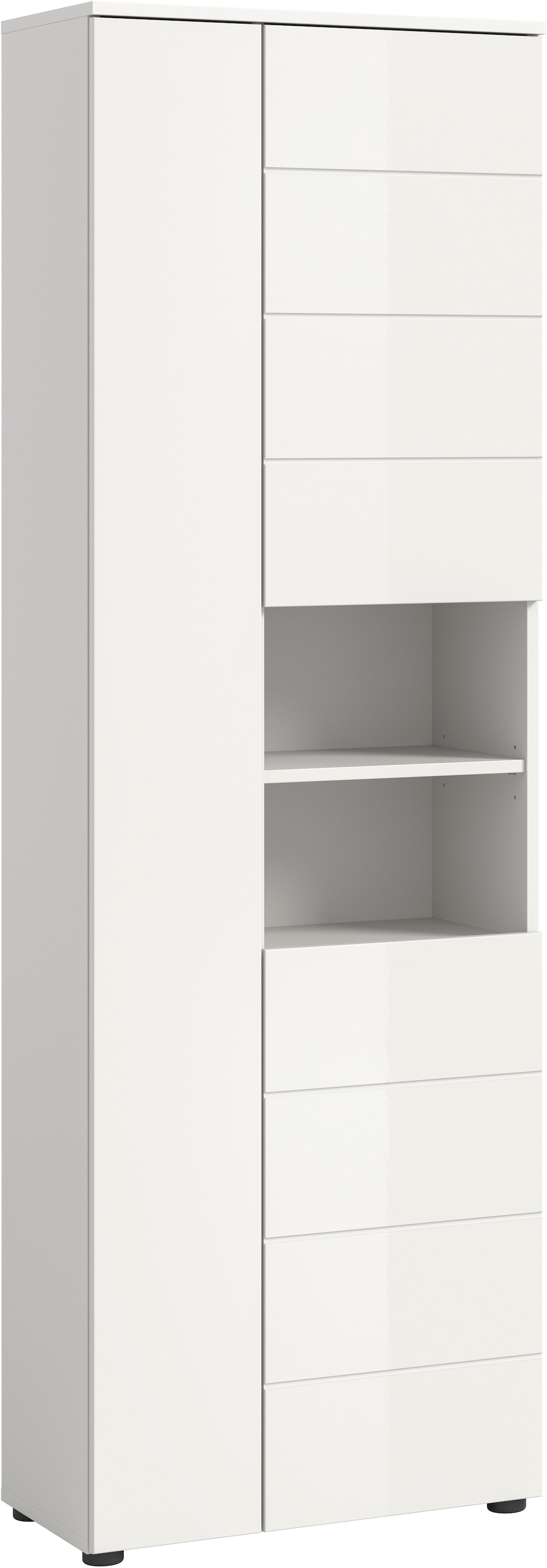 Image of welltime Hochschrank "BIEL, 190 cm, 3 Türen, 2 offene Fächer" 1 Stk. tlg. Türanschlag wechselbar, modernes Design, Badschrank, Unterschrank, Bad