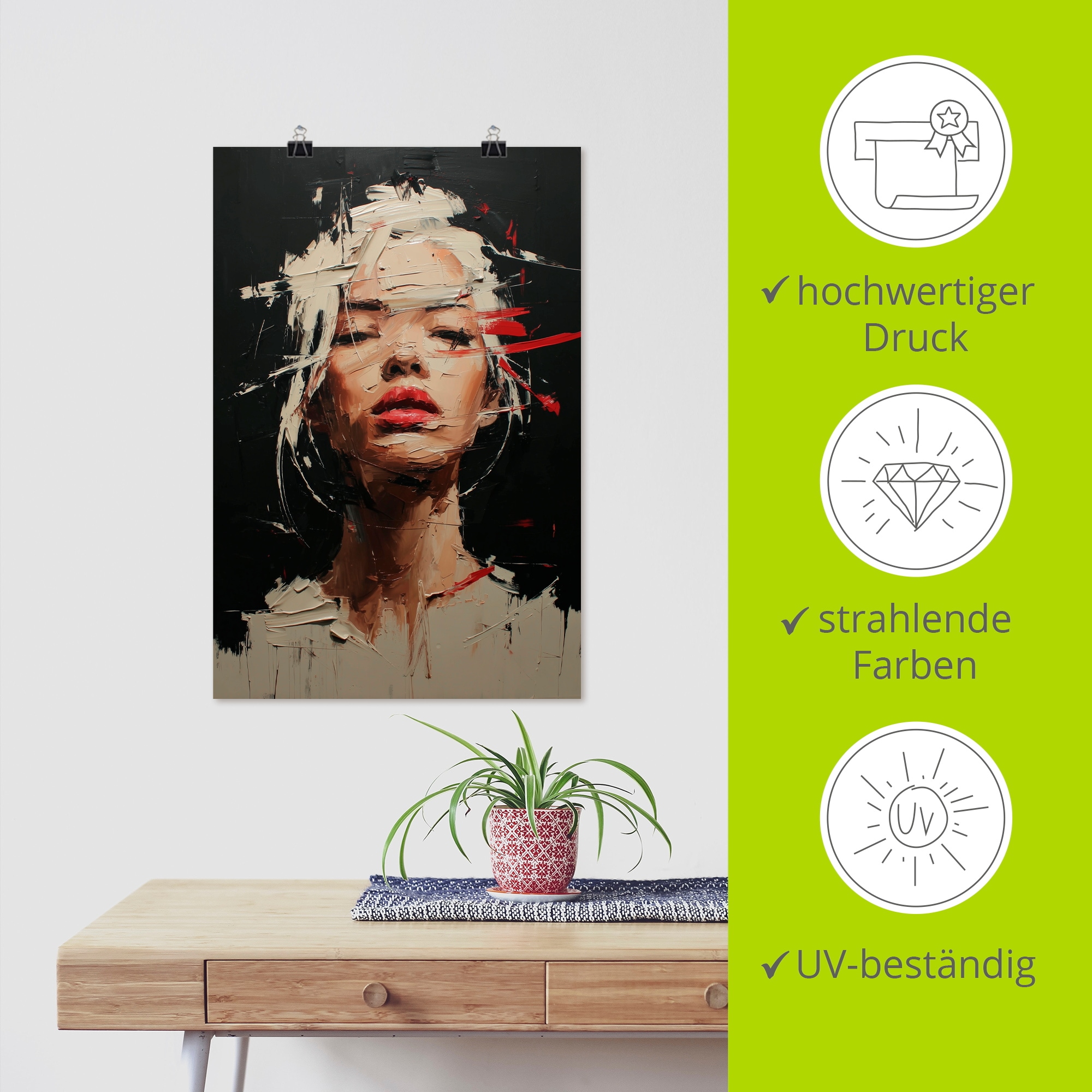 Artland Wandbild »Fierce Serenity II« Bilder von Frauen 1 Stk. tlg. als Alubild, Leinwandbild, Poster, Wandaufkleber in verschied. Grössen