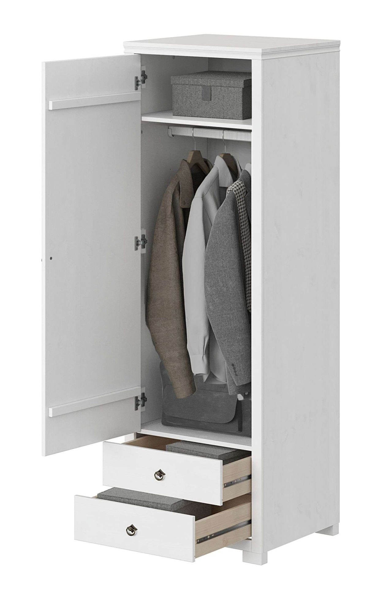 GOODproduct Kleiderschrank »Gotland, Schrankmodulsystem, einzeln oder mit der Serie kombinierbar« massive Kiefer, variabel einsetzbar, auch für Dachschrägen
