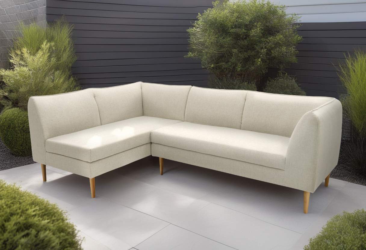 Image of DOMO collection Ecksofa "Filho, individuell erweiterbar" L-Form für Terrasse, Garten und Balkon, speziell für Outdoor