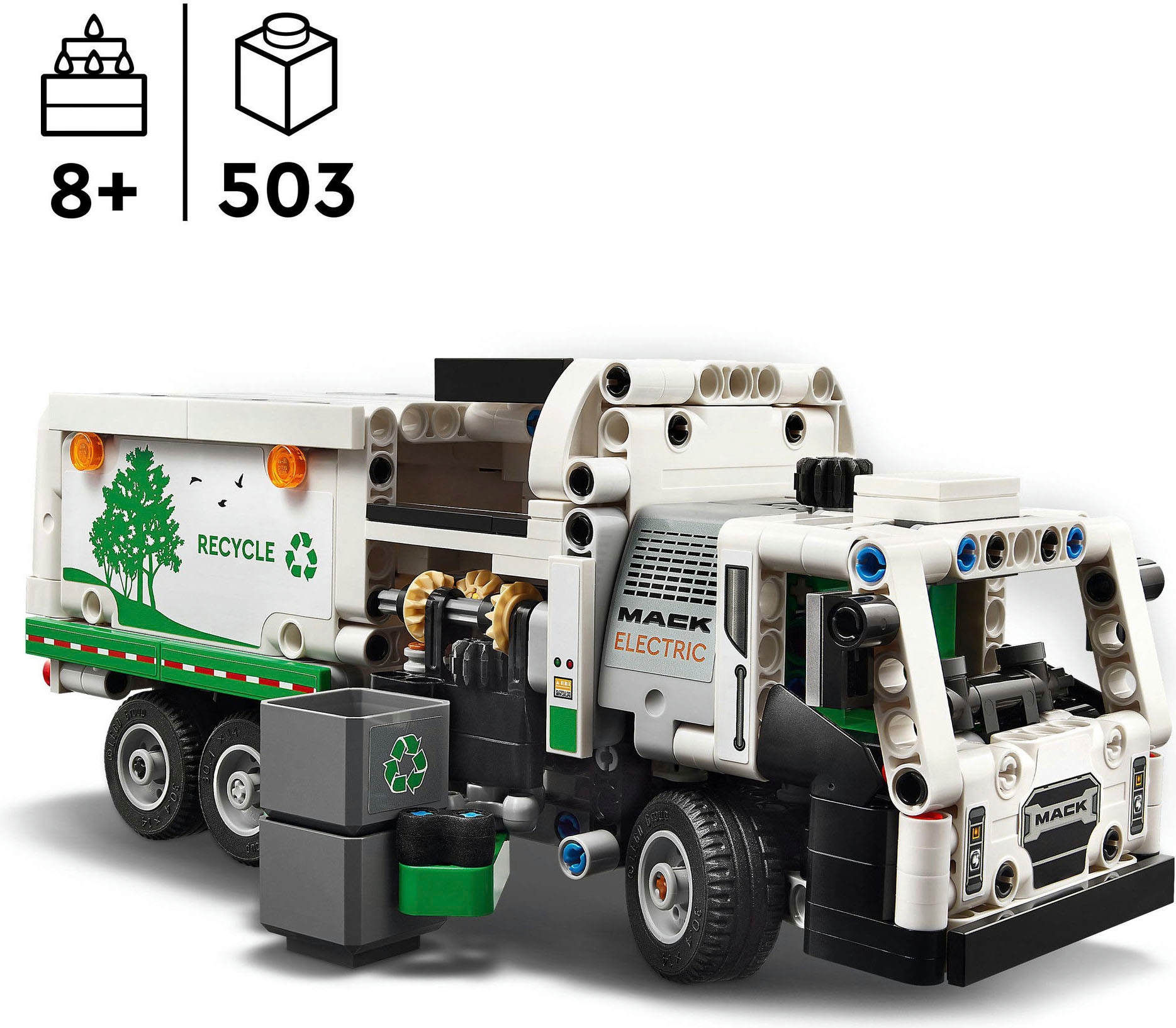 LEGO® Pions de construction »Mack® LR Electric Müllwagen (42167), LEGO Technic« Made in Europe