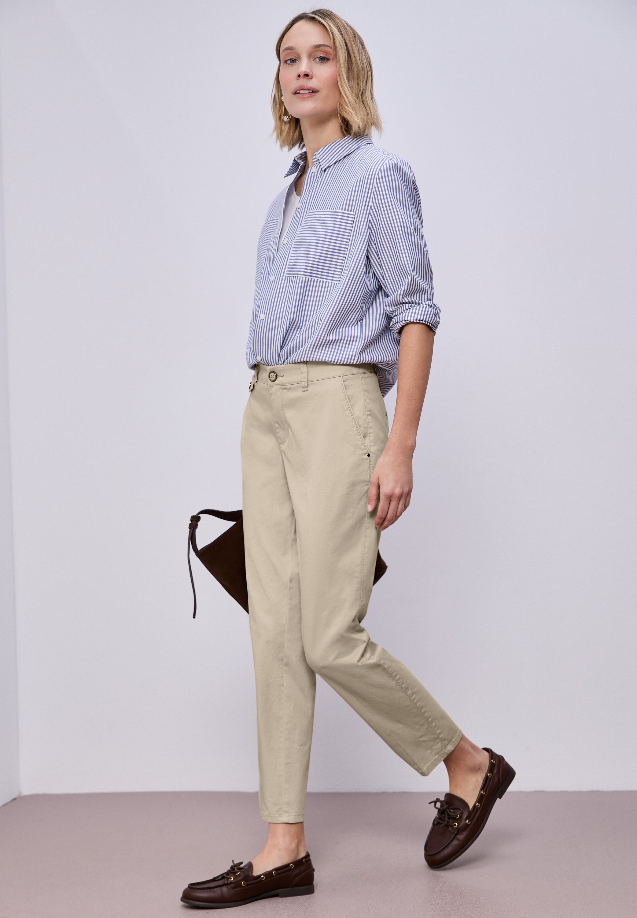 STREET ONE Chinos  en tissu sergé