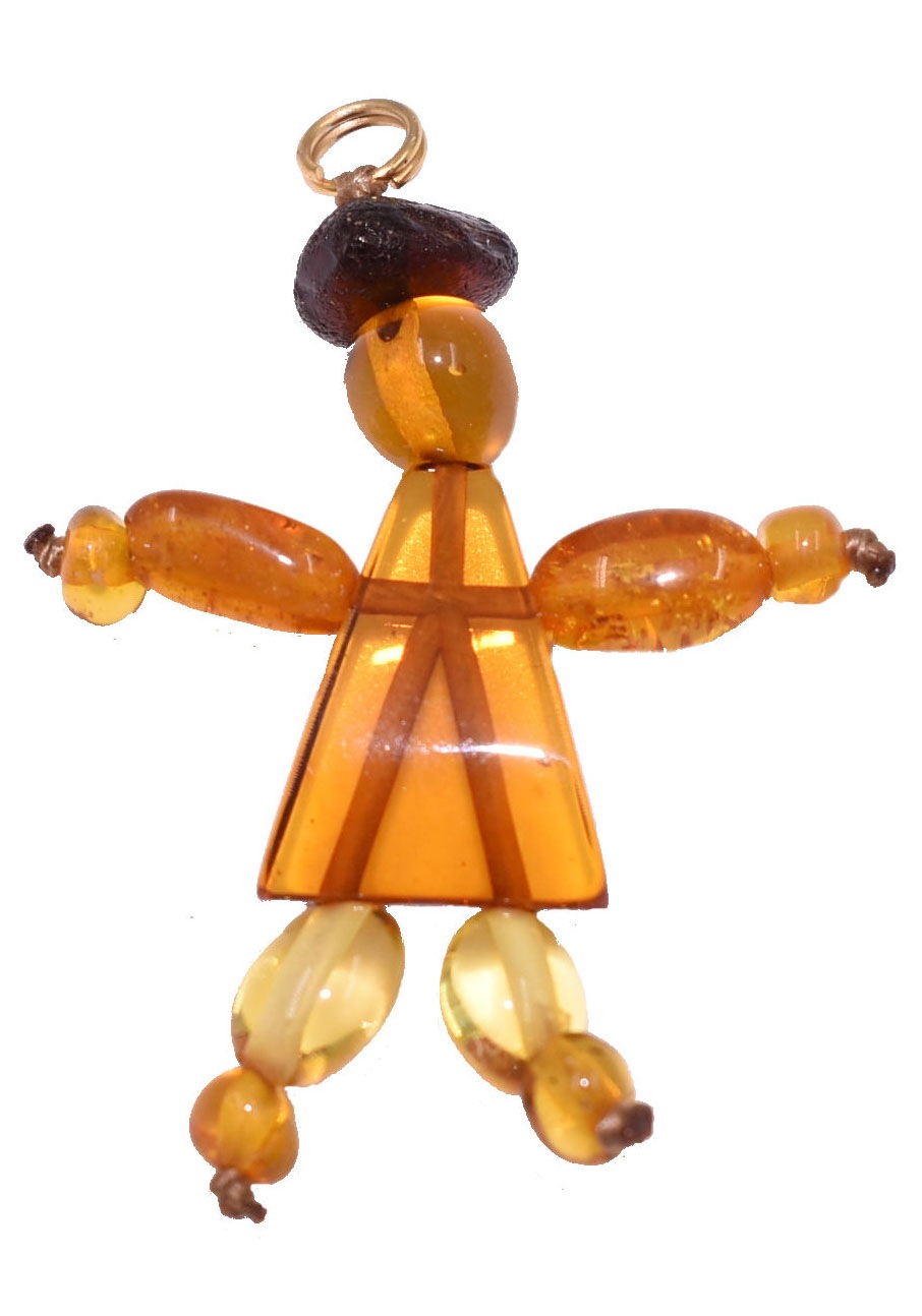 Image of Firetti Kettenanhänger »Püppchen, 24 mm breit, schimmernd«, mit Bernstein, Made in Germany bei Ackermann Versand Schweiz