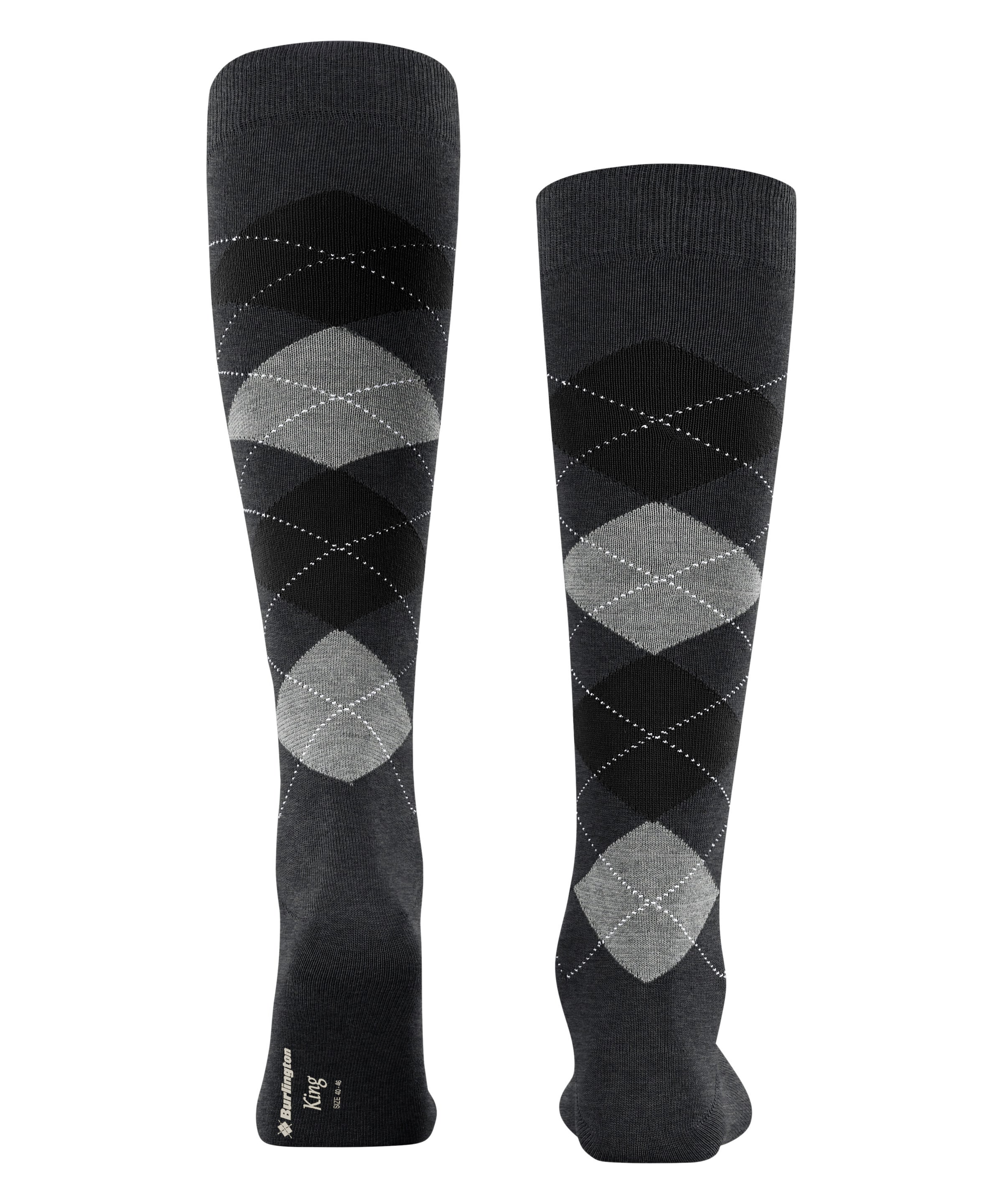 Burlington »King« Taille unique 40-46, motif Argyle, coton peigné