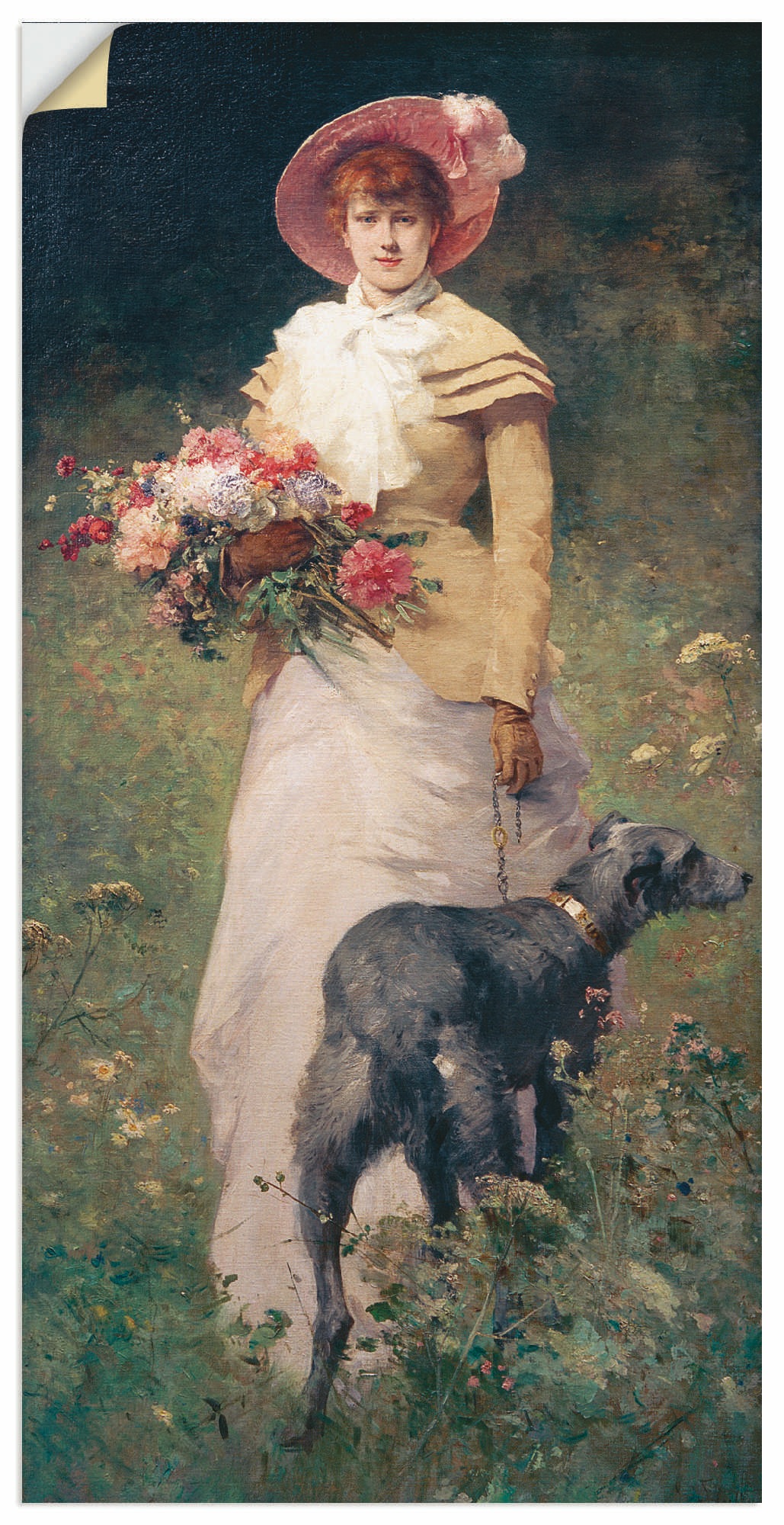 Image of Artland Wandbild »Frau mit Hund«, Portrait, (1 St.), in vielen Grössen & Produktarten - Alubild / Outdoorbild für den Aussenbereich, Leinwandbild, Poster, Wandaufkleber / Wandtattoo auch für Badezimmer geeignet bei Ackermann Versand Schweiz