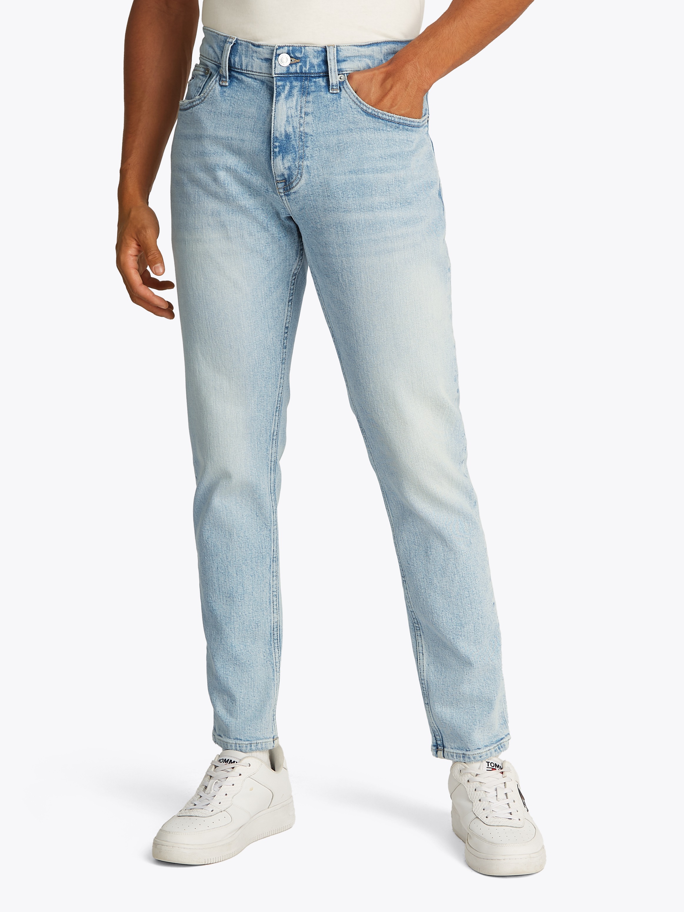 Tommy Jeans Slim-fit-Jeans »Austin Slim Tapered«, Mit Gürtelschlaufen