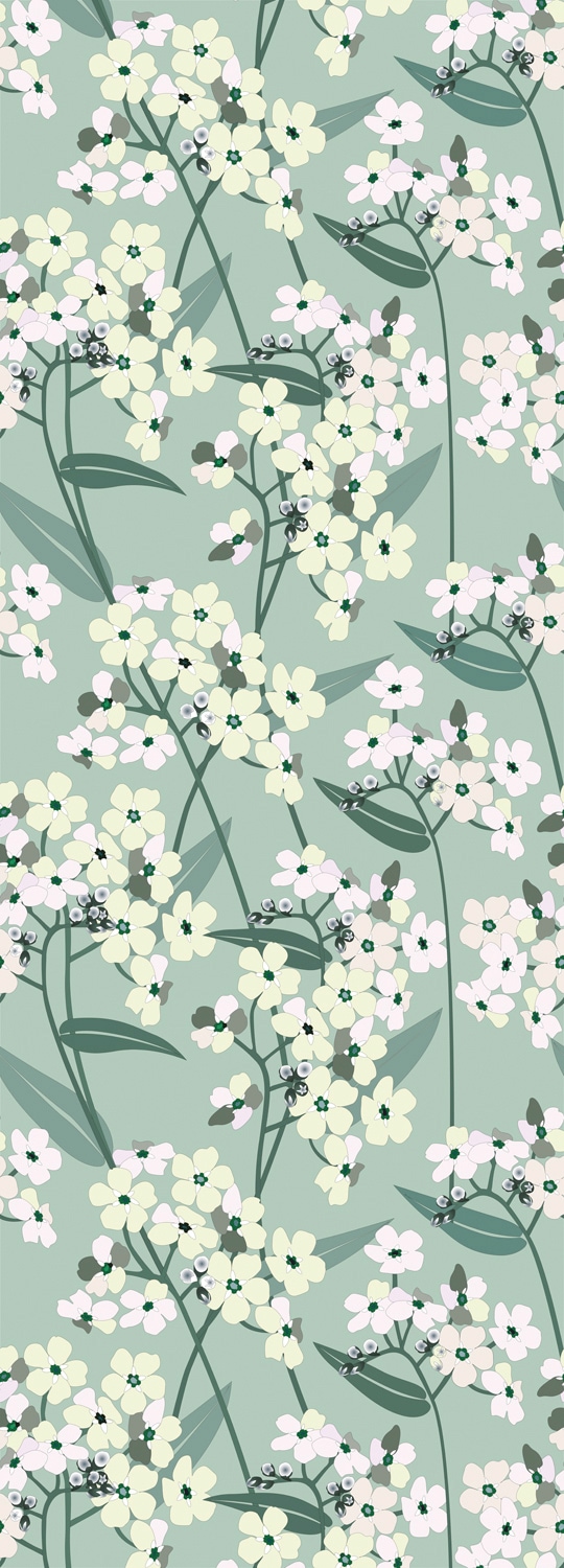 Image of queence Vinyltapete "Alfie" Motiv bedruckt botanisch floral gemustert natürlich glatt 90x250cm, selbstklebend, kinderleichte Anbringung, Sticker