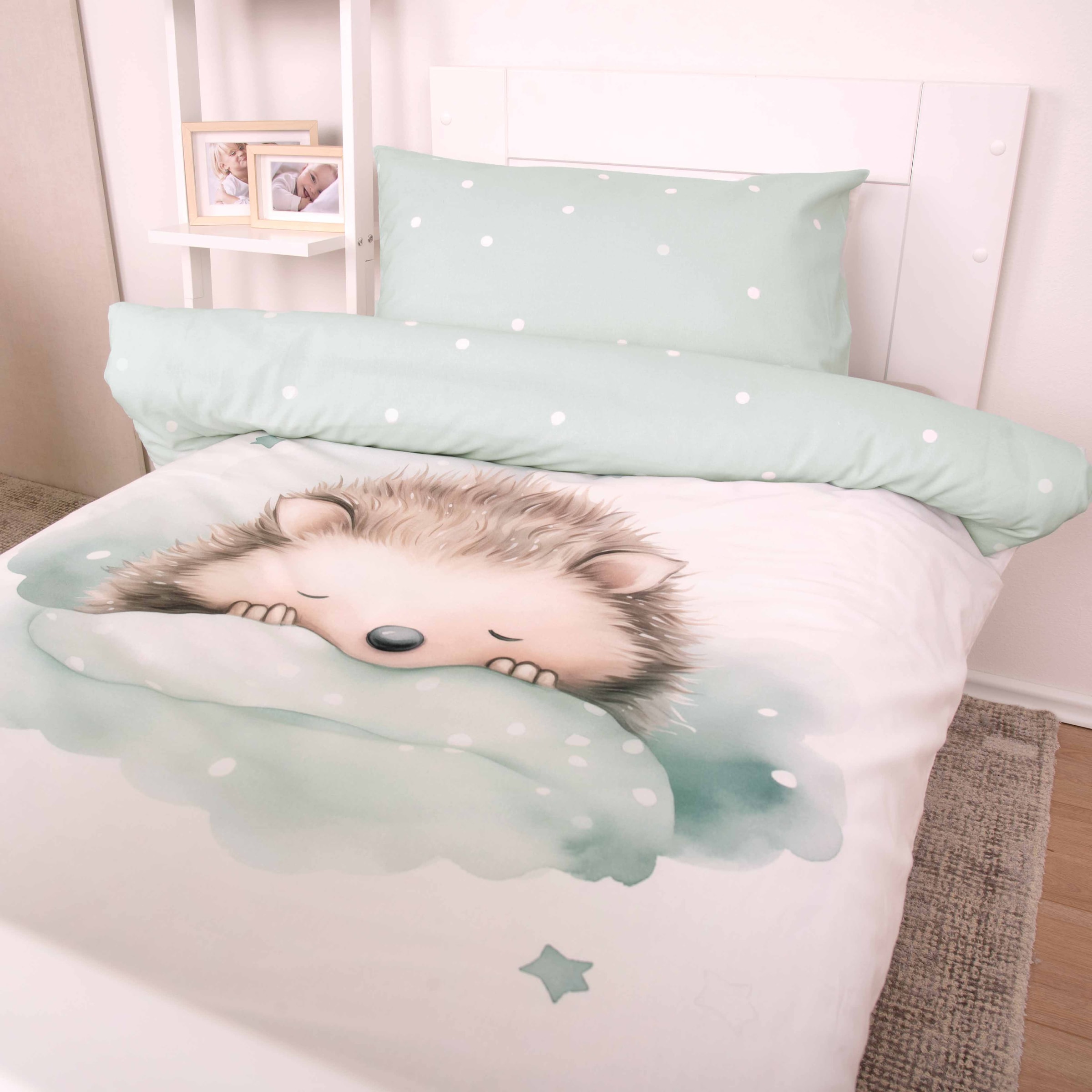 Baby Best Babybettwäsche »babybest Kleiner Igel« 2 Stk. Wendebettwäsche