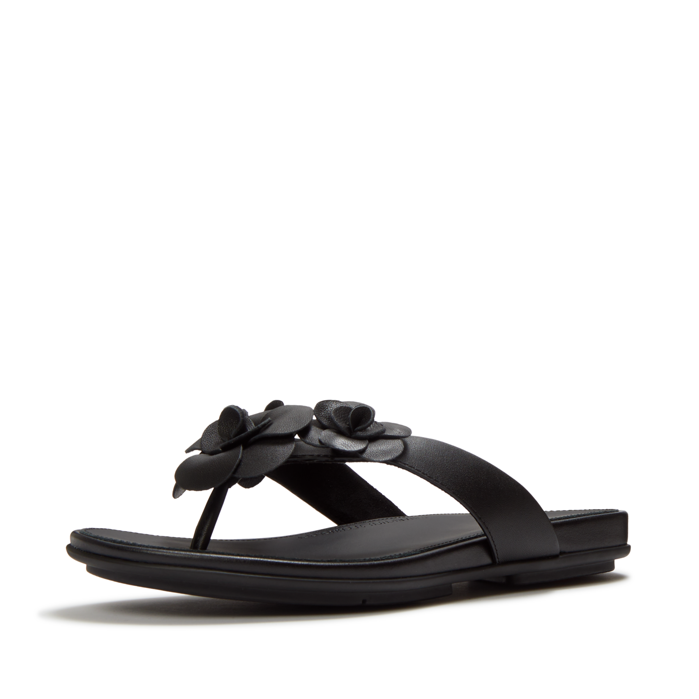 Image of Fitflop Dianette "GRACIE FLOWER LEATHER FLIP-FLOPS" Zehentrenner, Sommerschuh mit auffälliger Blüte