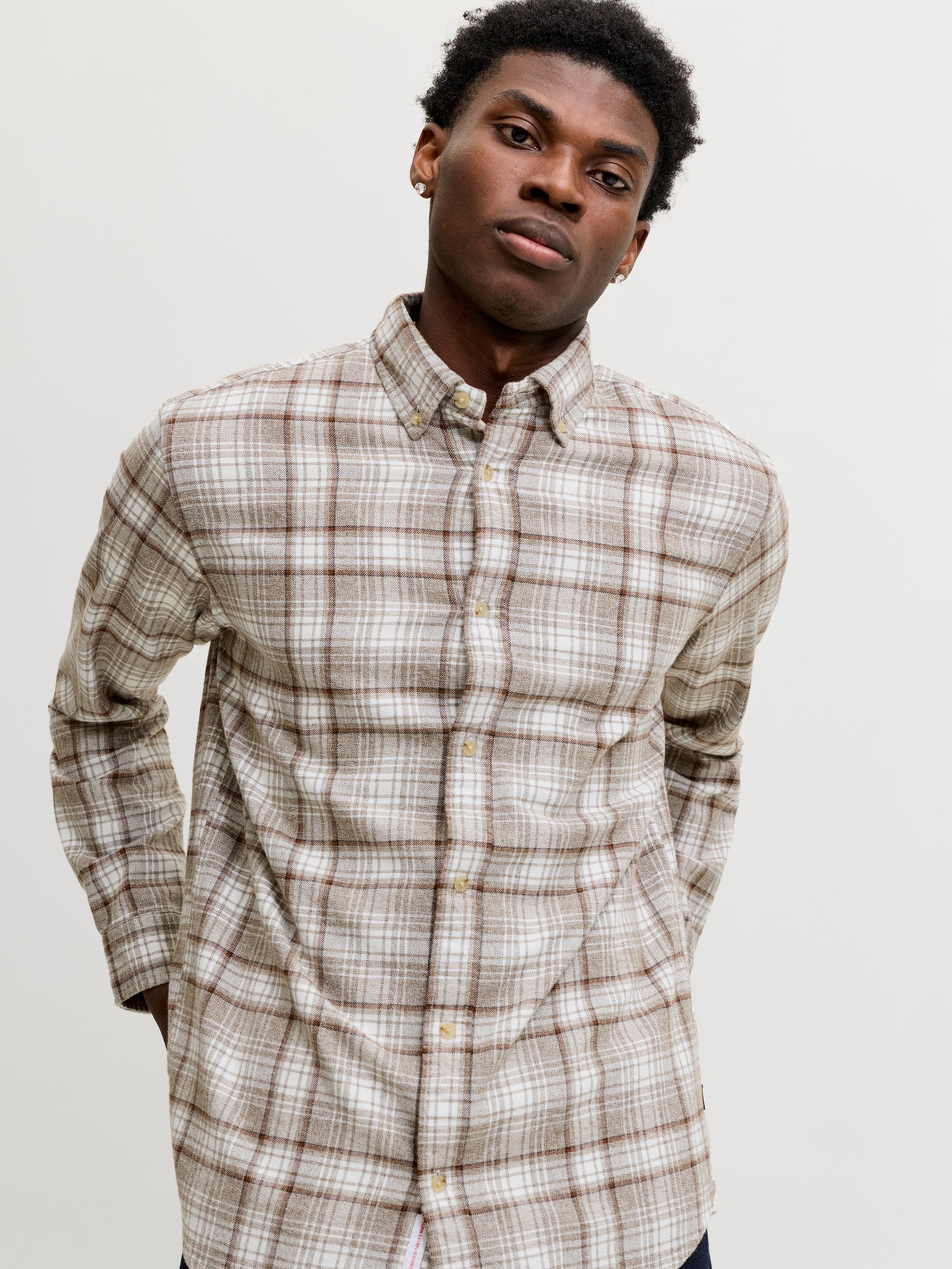 Jack & Jones Langarmhemd »JPRBLUHARVEY CHECK L/S SHIRT SN« Baumwolle, normal geschnitten