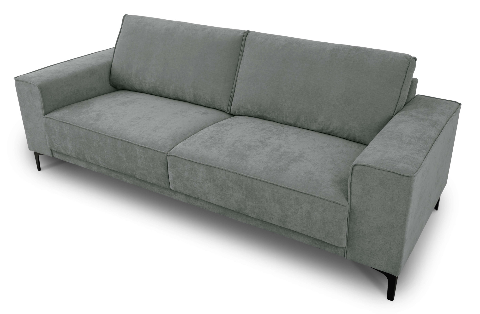 Places of Style 3-Sitzer »3er Sofa Oland, Struktur, Flachgewebe, Luxus-Microfaser, Boucle«, 224 cm, Wellenunterfederung, Skandi-Design, Metallfüsse