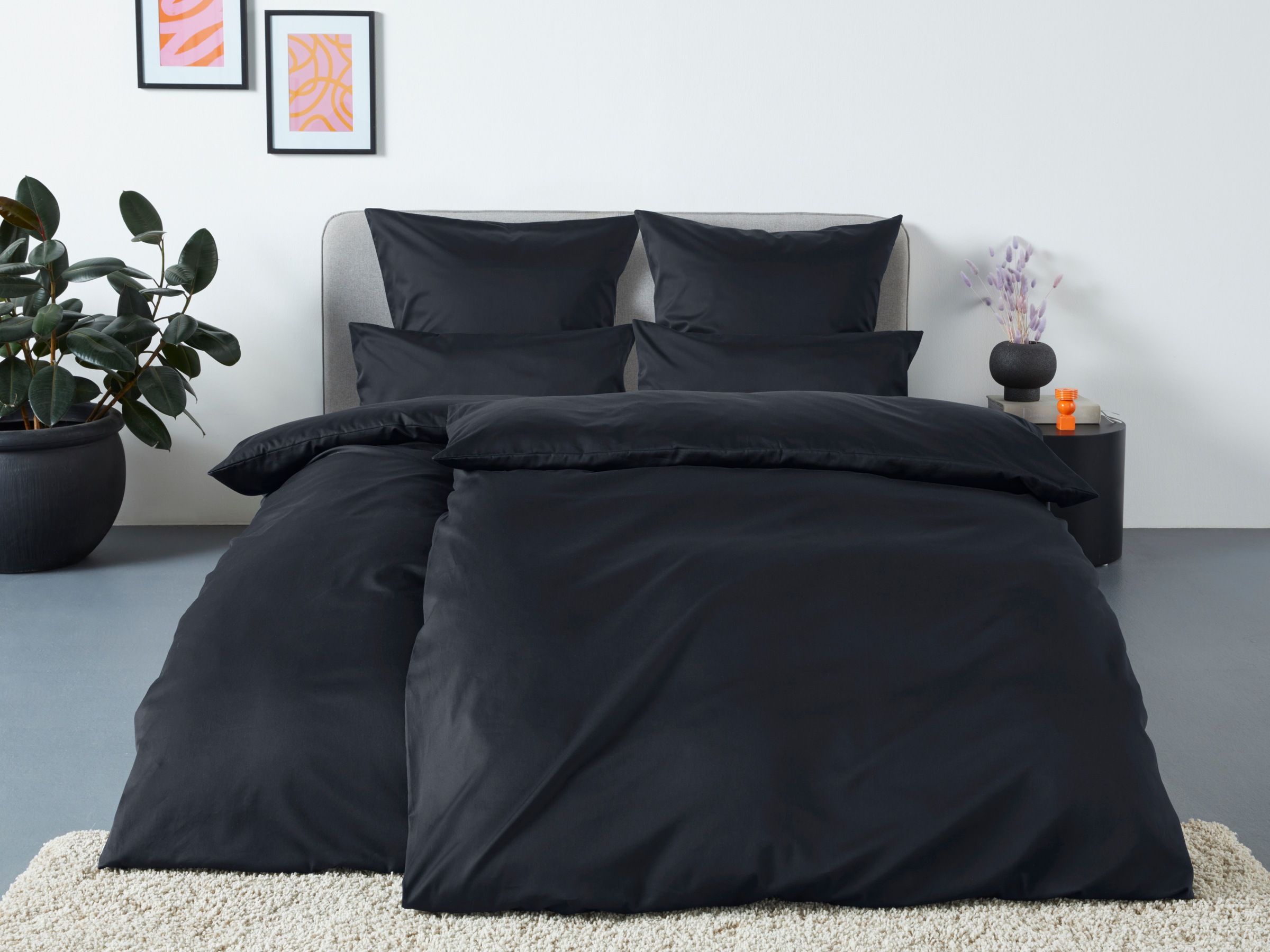 Image of GOODproduct Bettwäsche "Mila in 135x200, 155x220 oder 200x200 cm" 3 Mako-Satin, Bettwäsche aus Baumwolle, unifarbene Bettwäsche