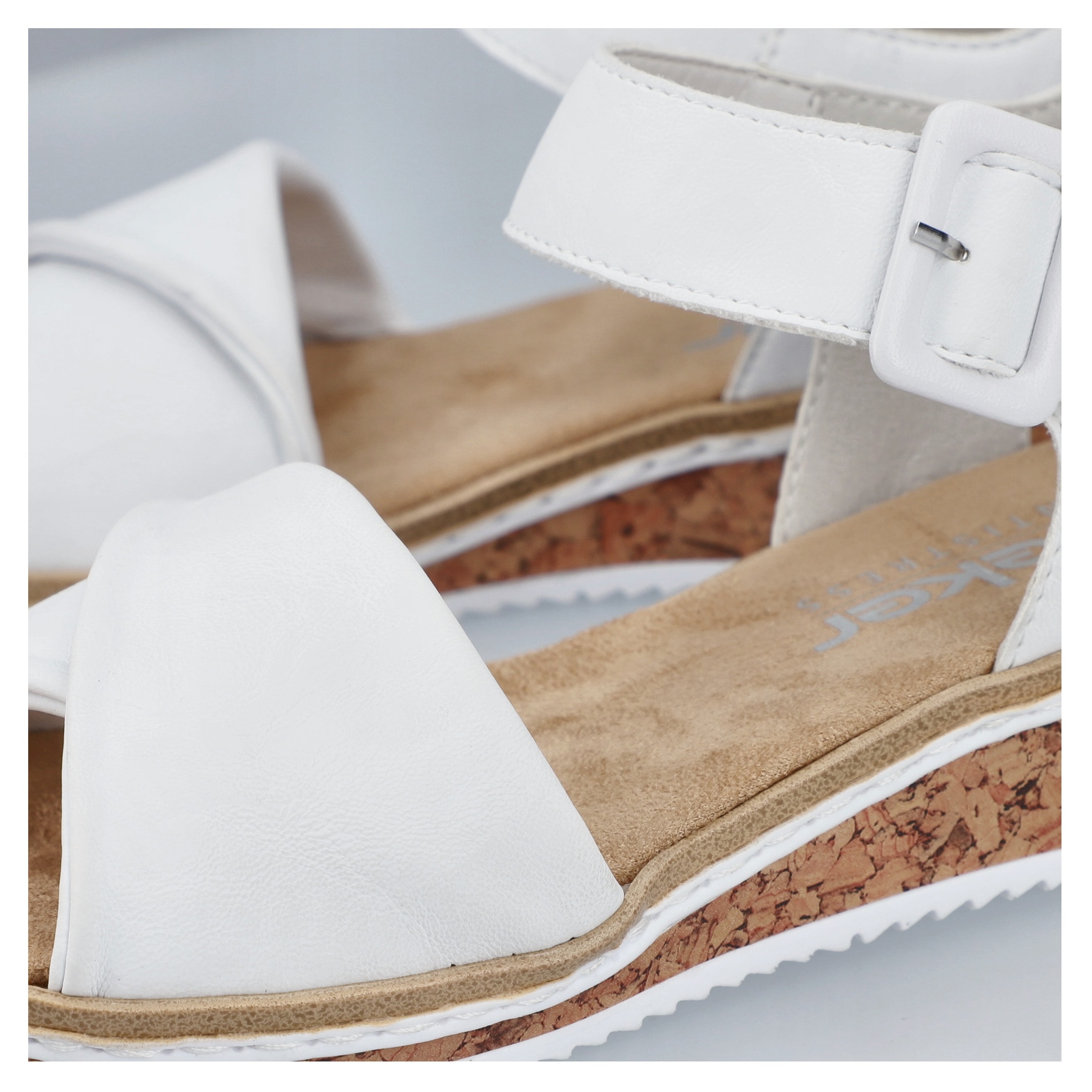 Rieker Sandales  Keilsandale, Sommerschuh, Urlaubsschuh mit Klettriemchen